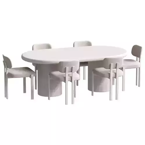 Kaya Rectangle Table and Franka Dining Chair set