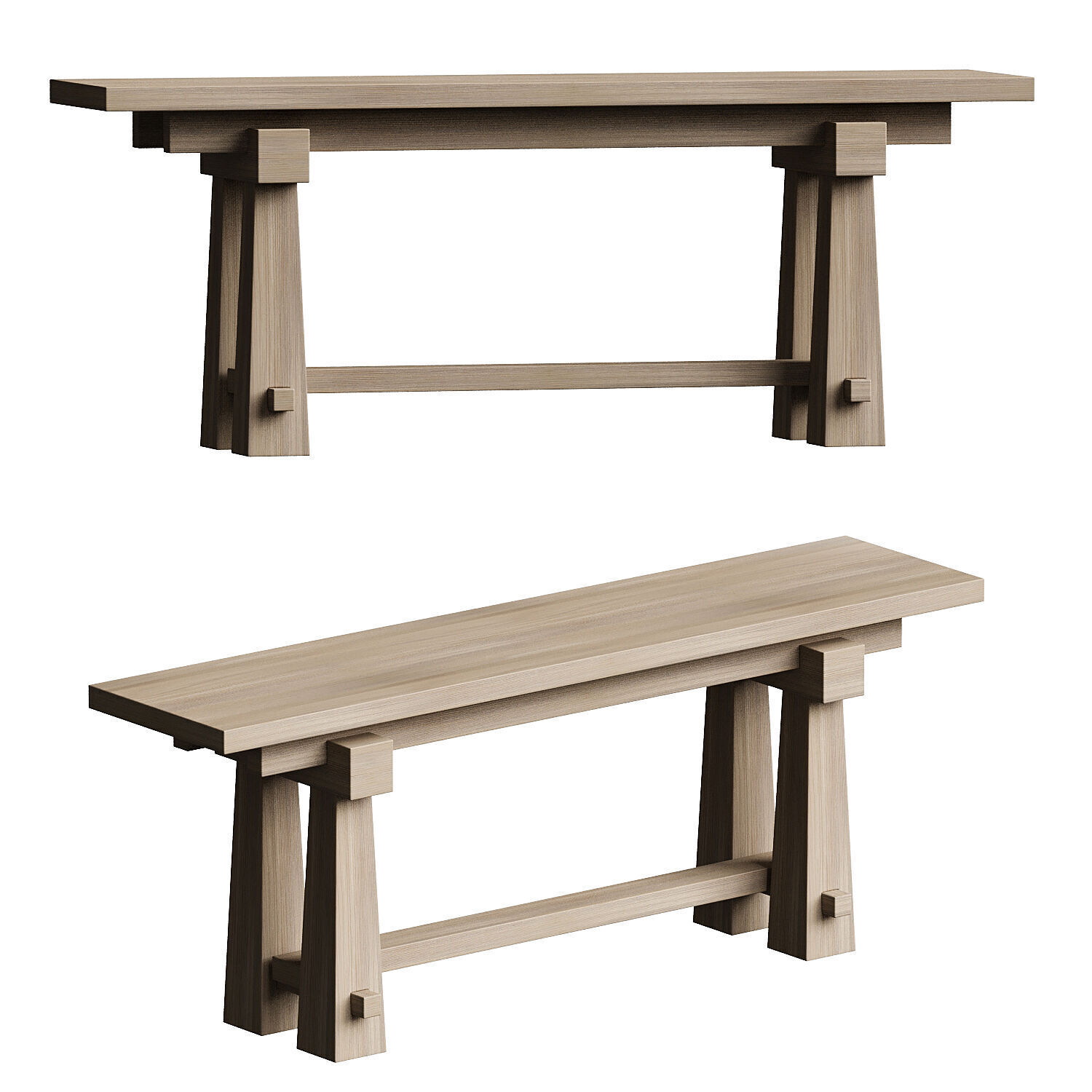 Josie Console Table 3D model_2