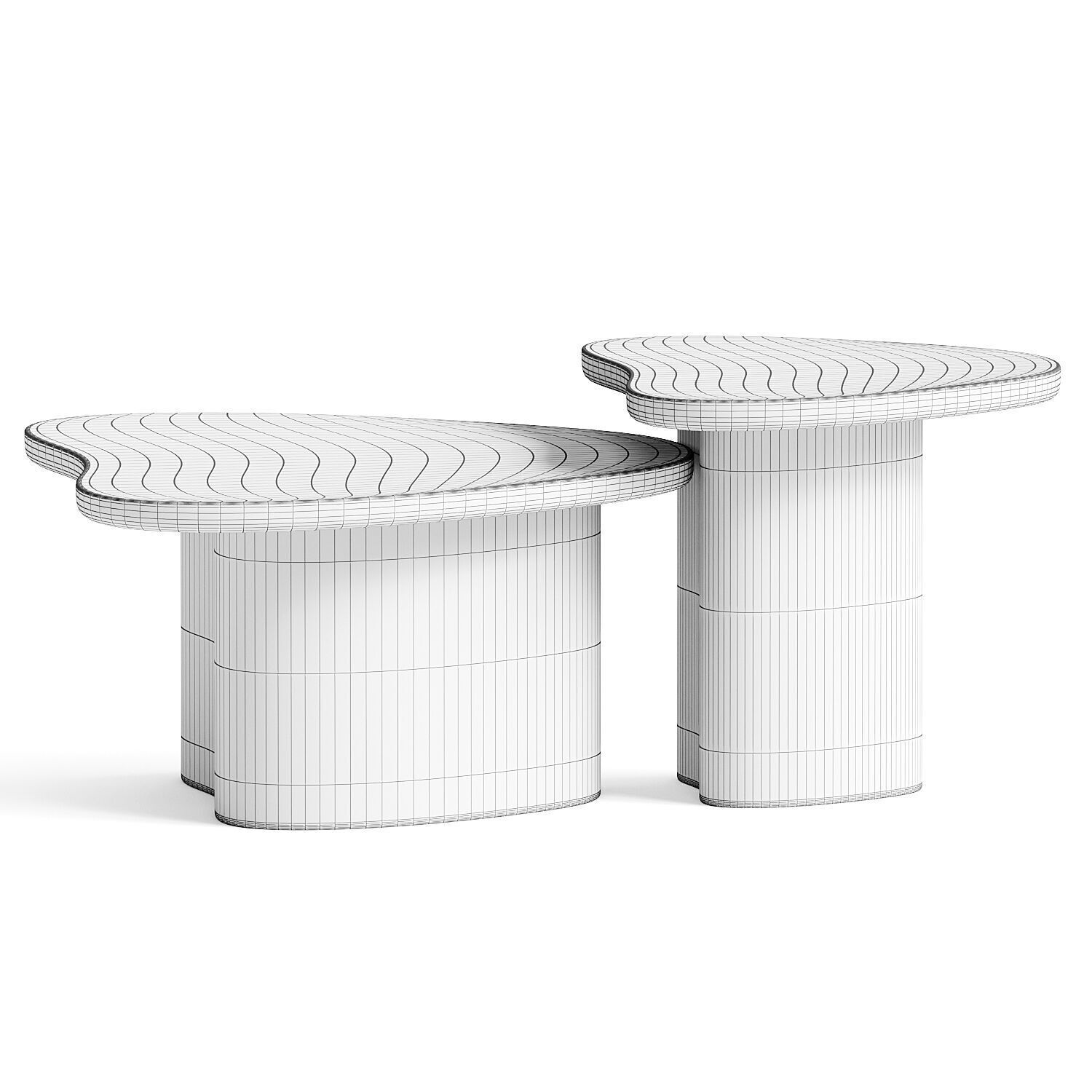 Torino Nesting Coffee Table 3D model_2