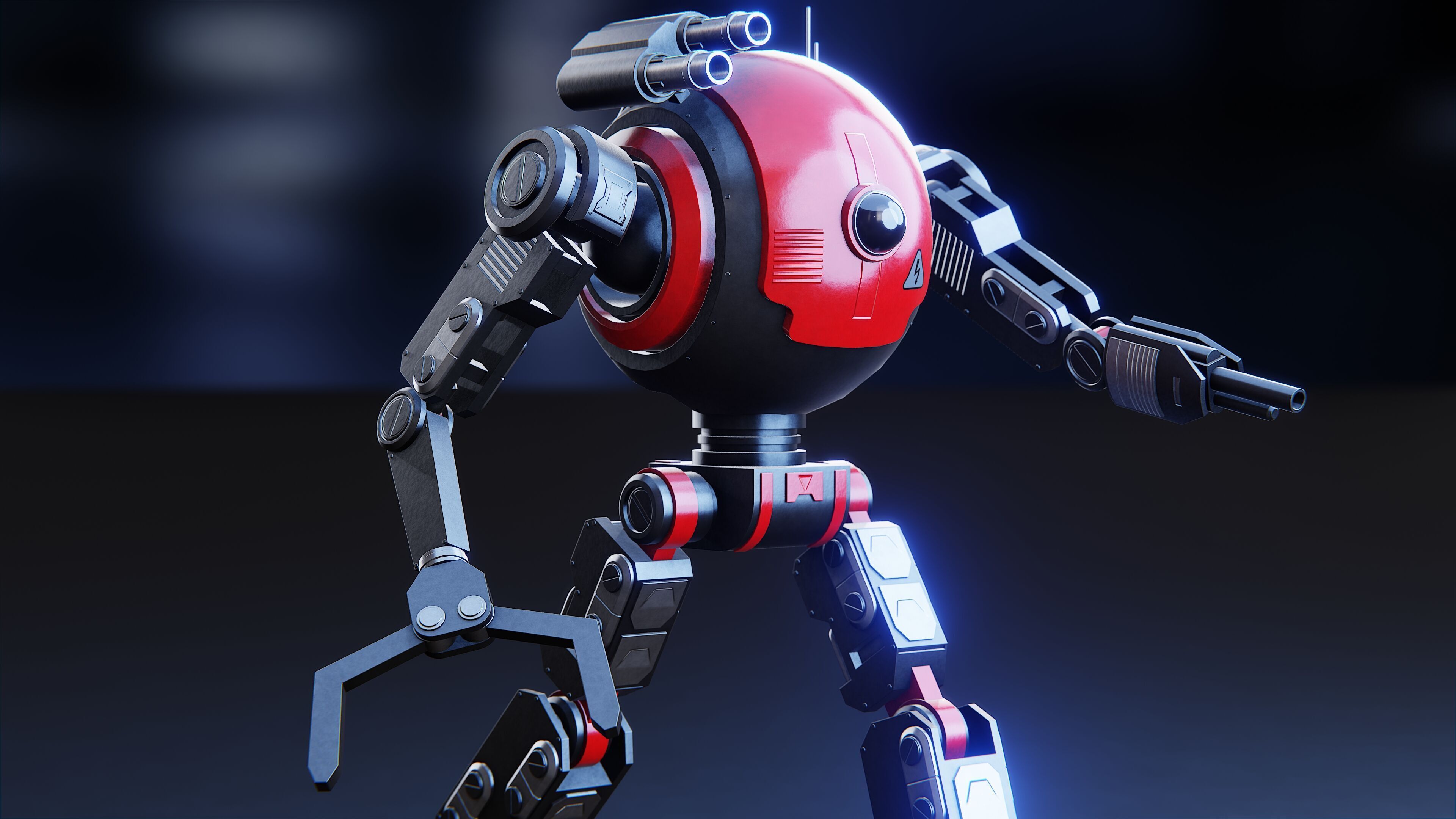 Sci-Fi Combat Robot  3D model_4