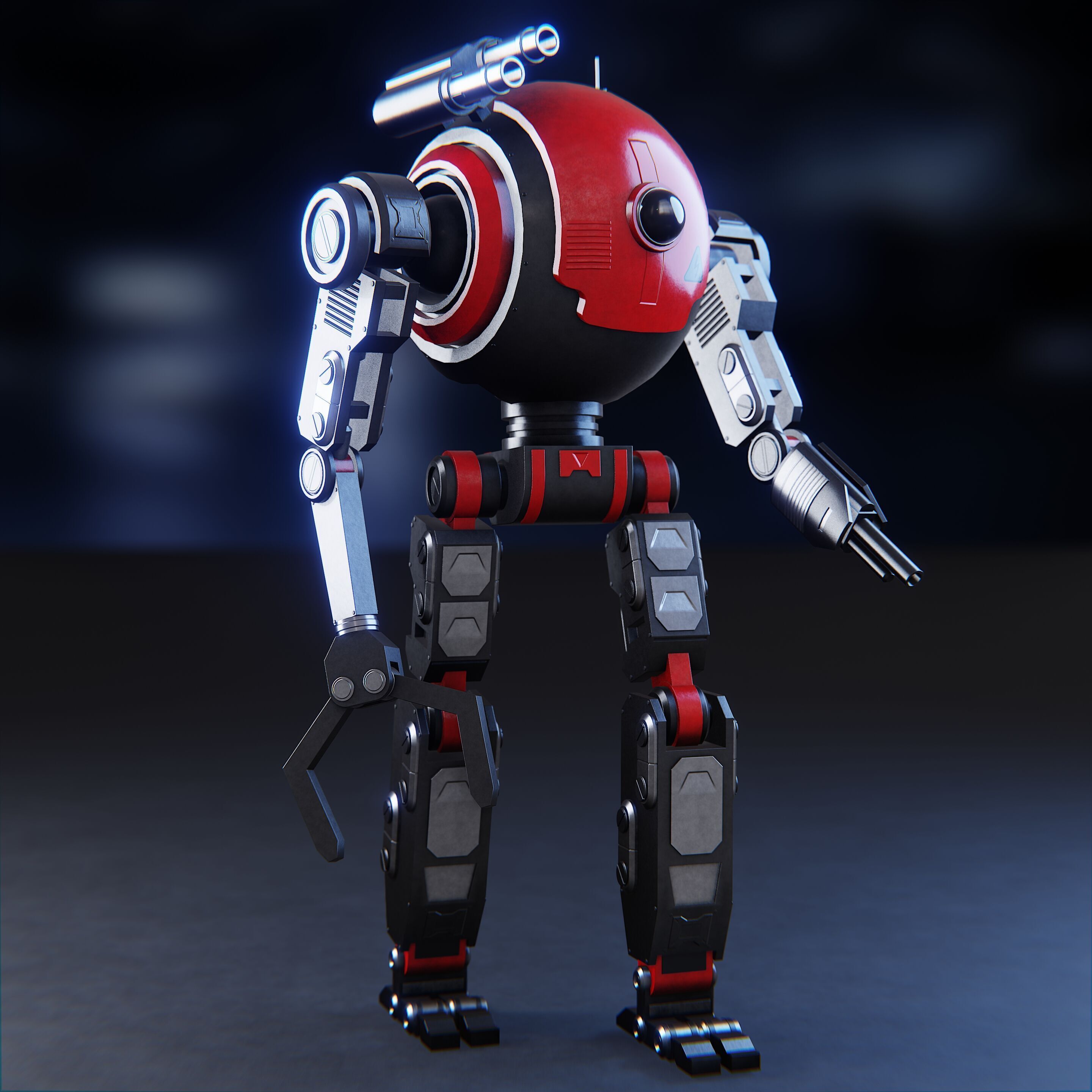 Sci-Fi Combat Robot  3D model_22