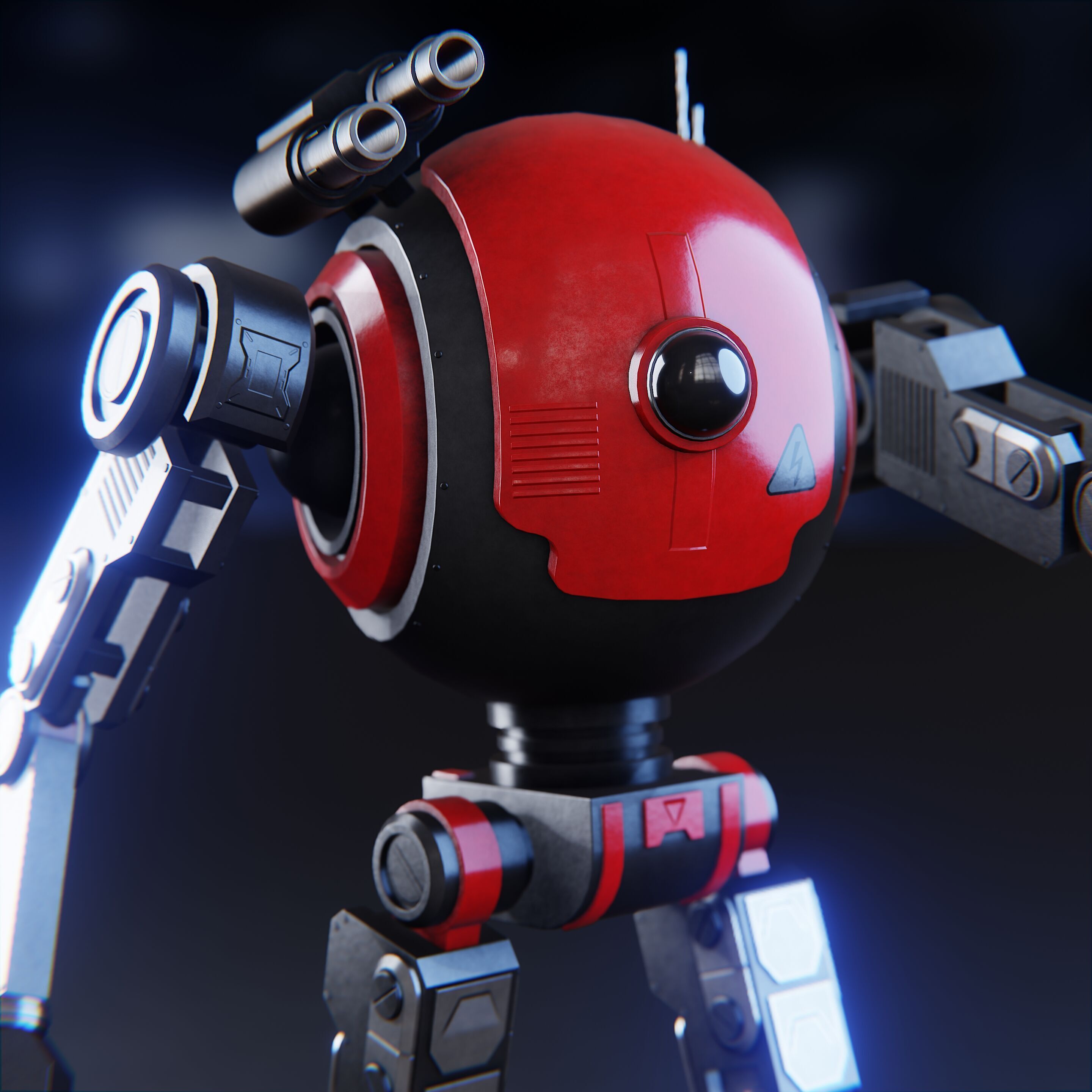 Sci-Fi Combat Robot  3D model_12