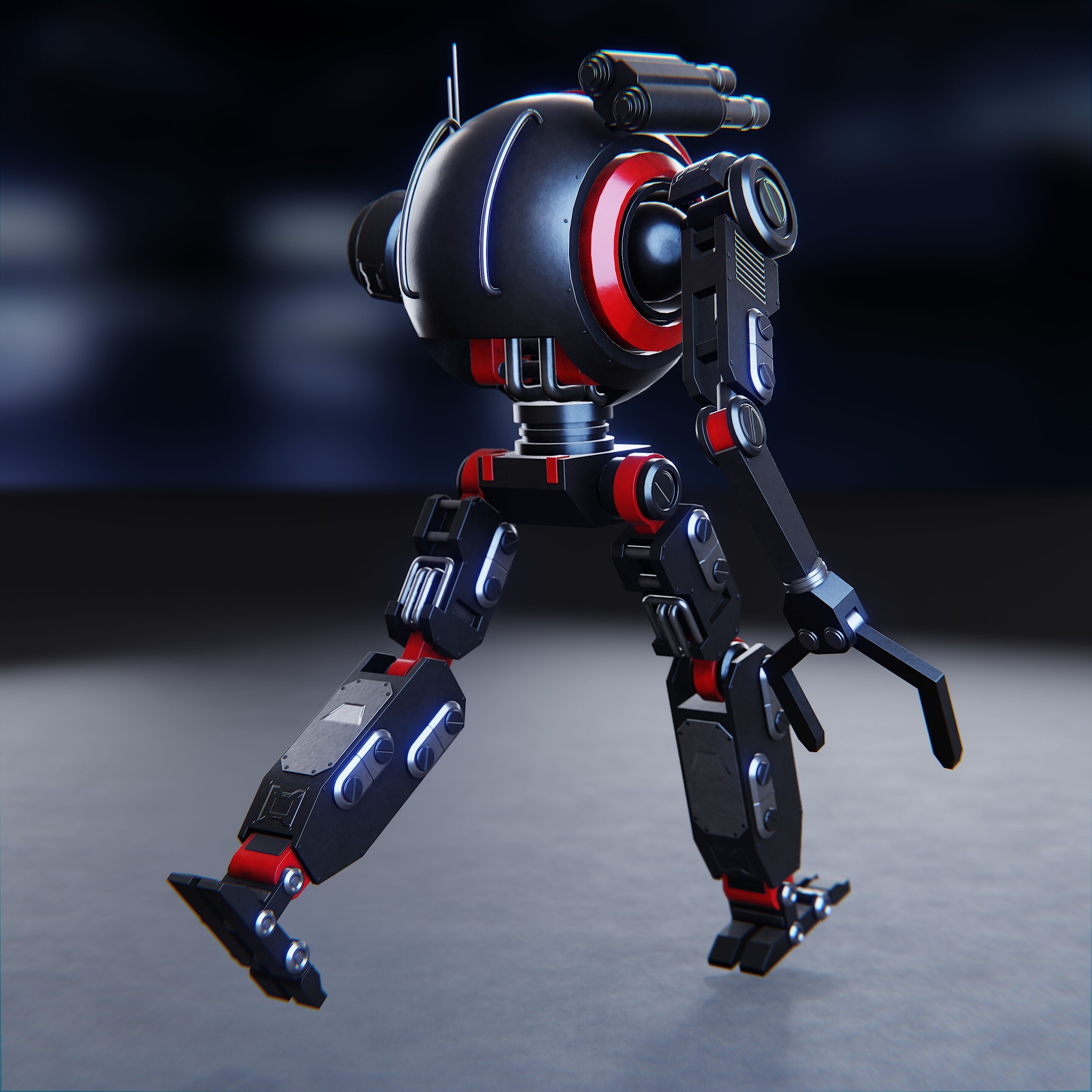 Sci-Fi Combat Robot  3D model_17