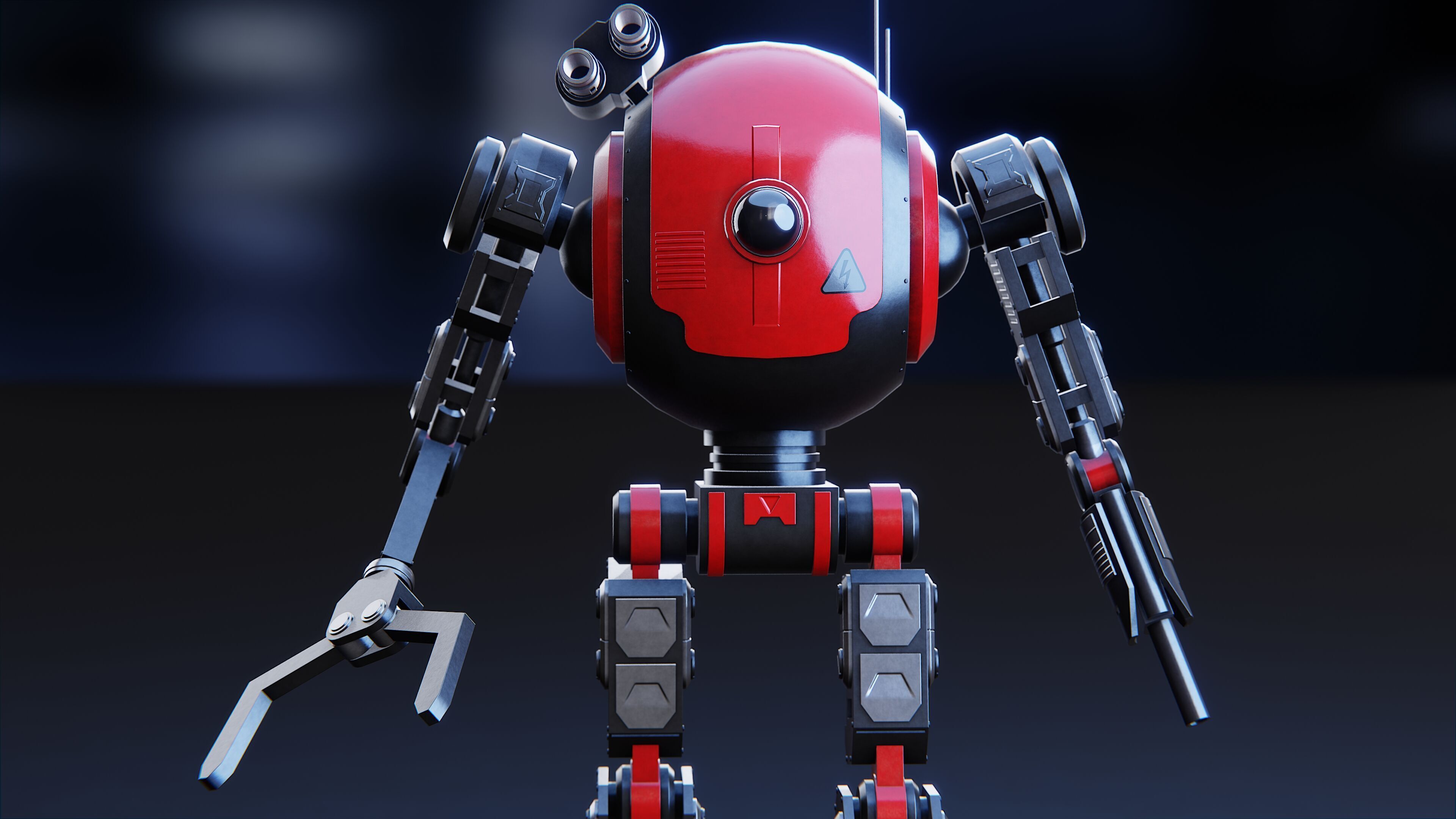 Sci-Fi Combat Robot  3D model_5