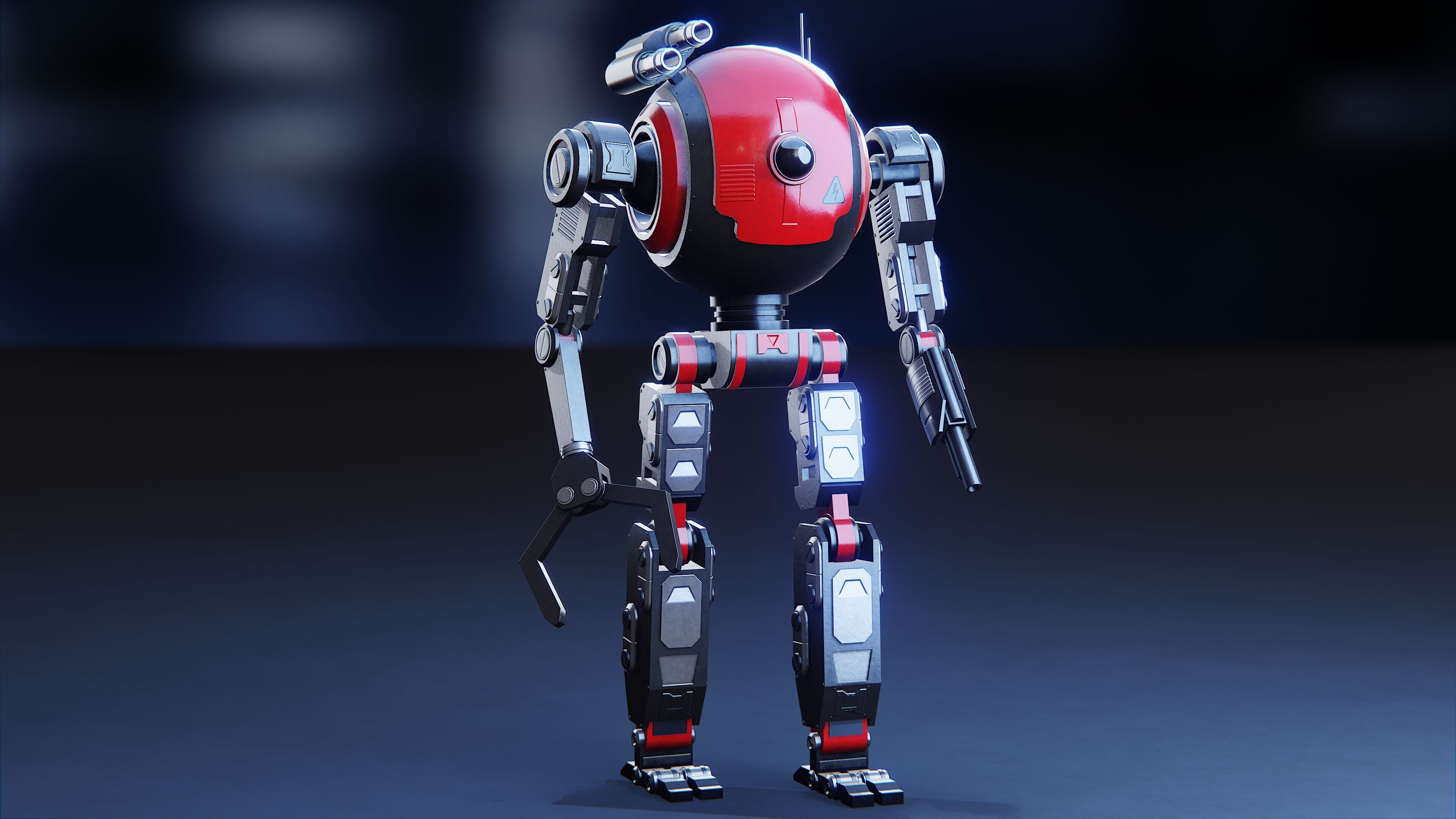 Sci-Fi Combat Robot  3D model_3