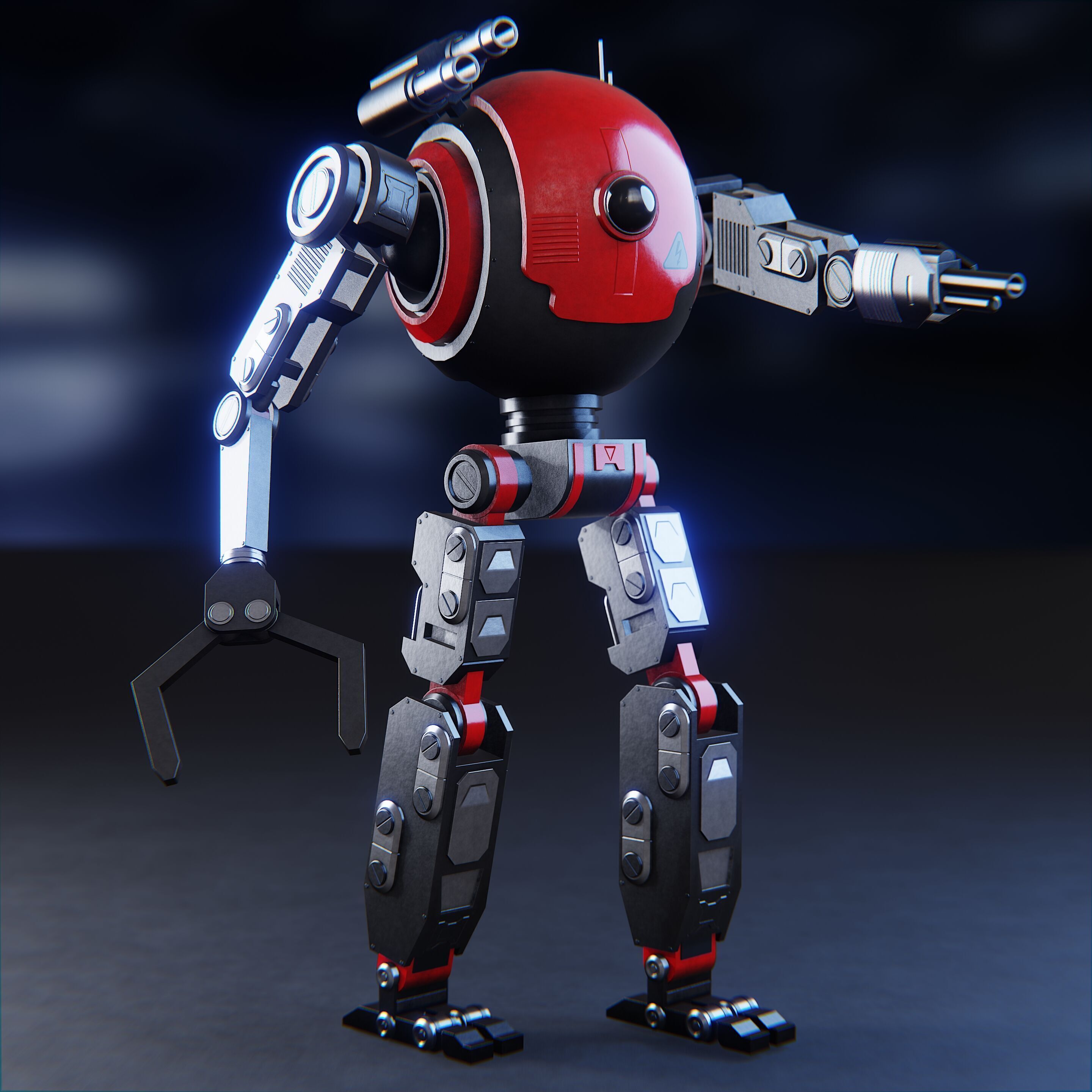 Sci-Fi Combat Robot  3D model_11