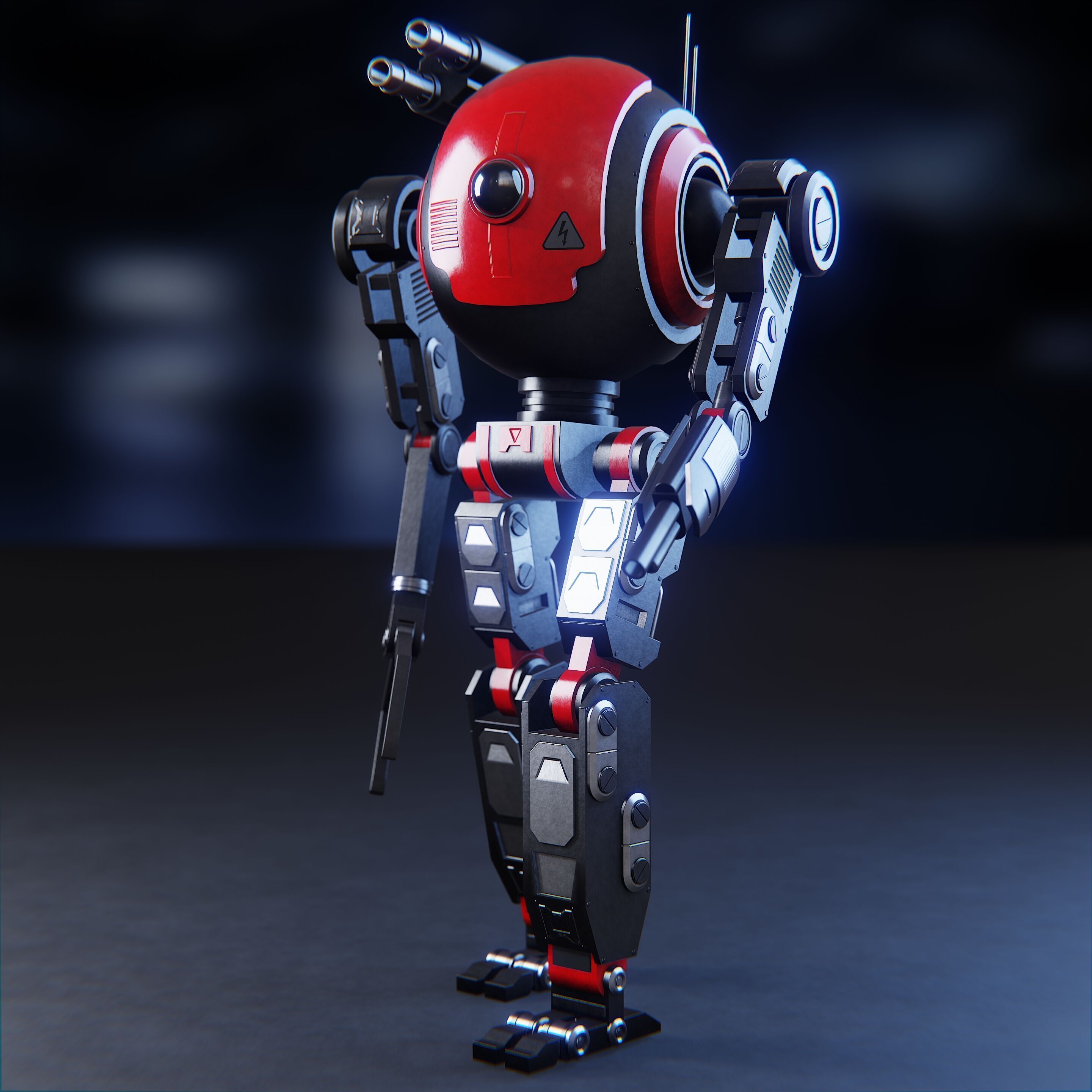 Sci-Fi Combat Robot  3D model_24