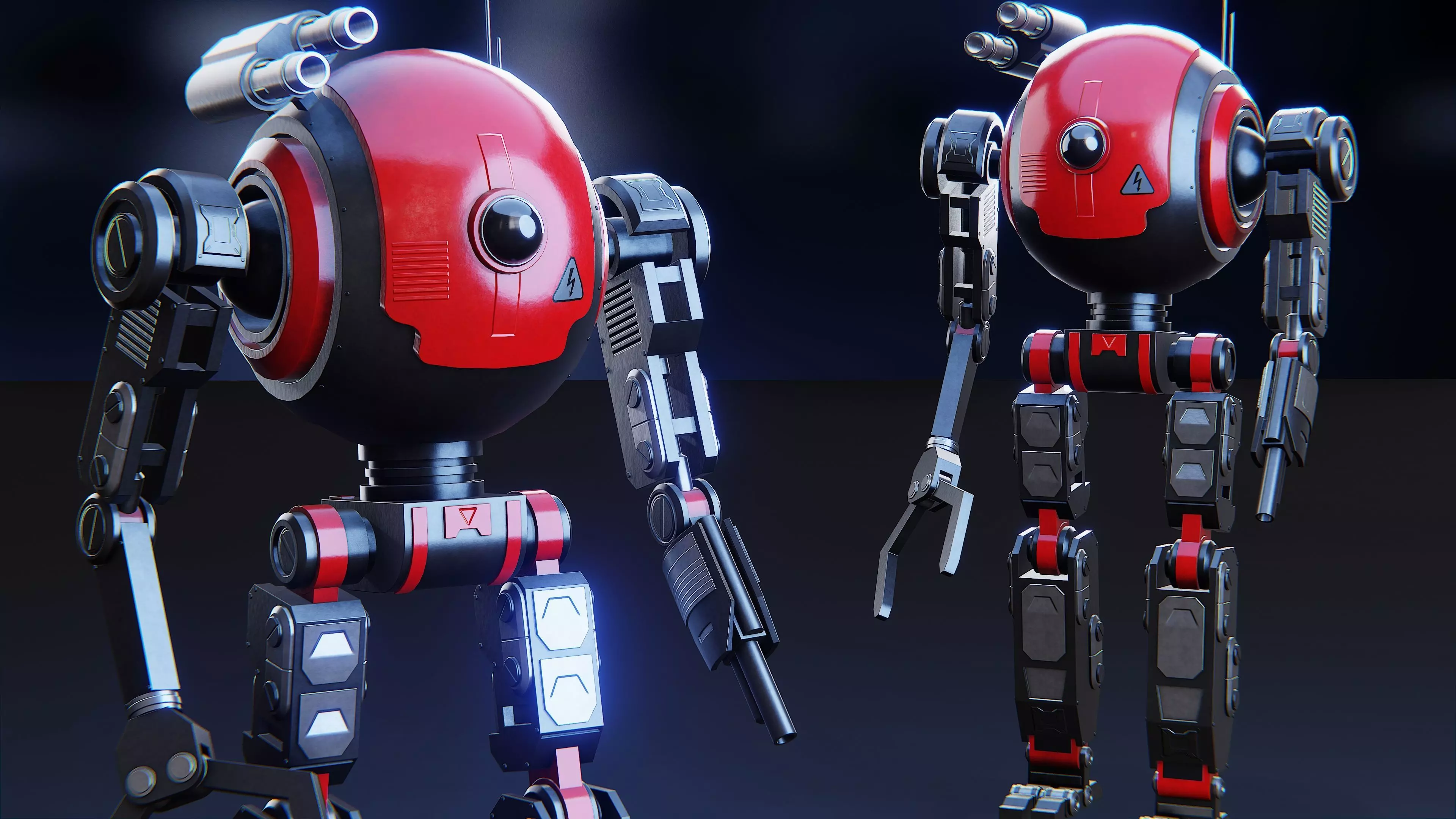 Sci-Fi Combat Robot  3D model_0