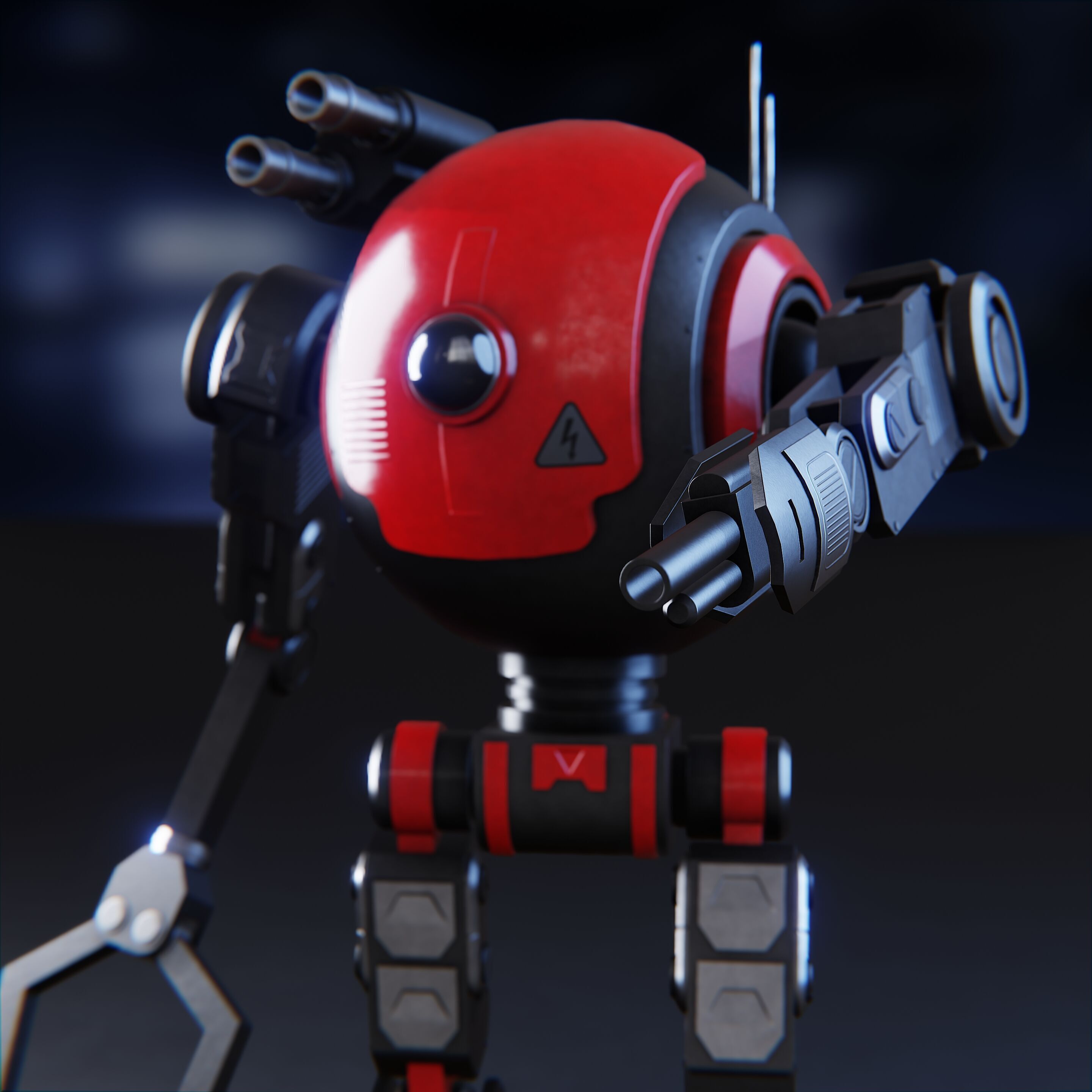 Sci-Fi Combat Robot  3D model_13