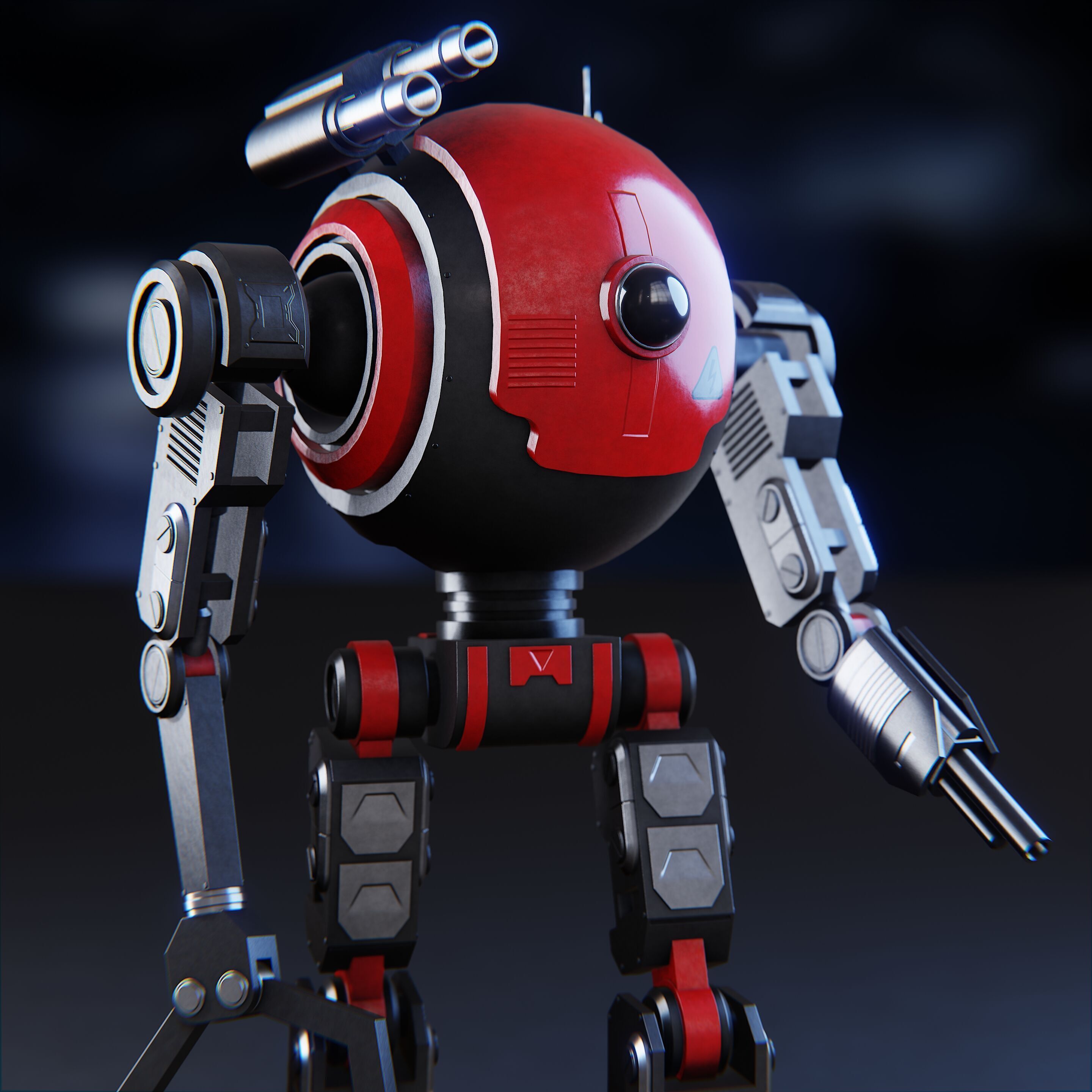 Sci-Fi Combat Robot  3D model_25