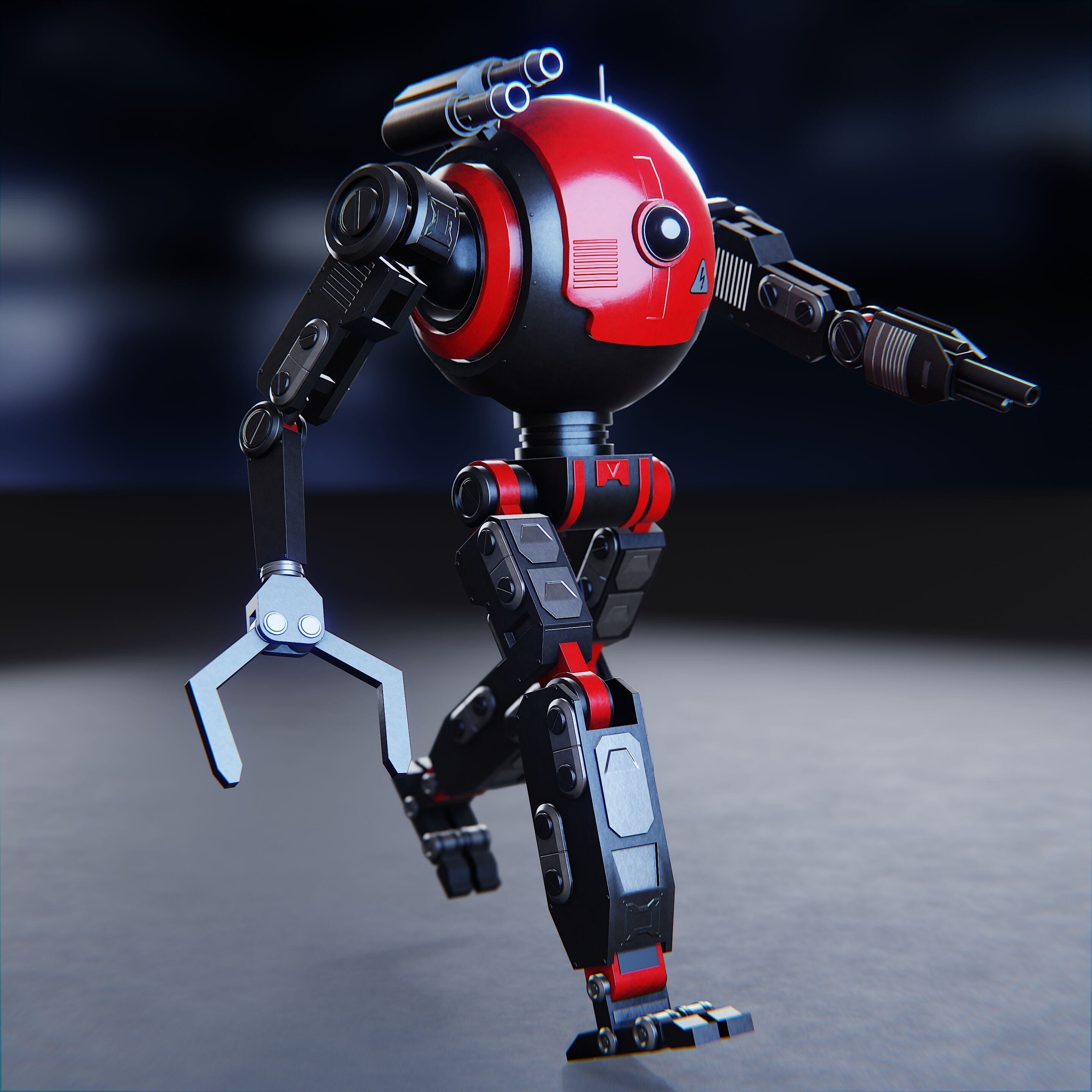 Sci-Fi Combat Robot  3D model_19