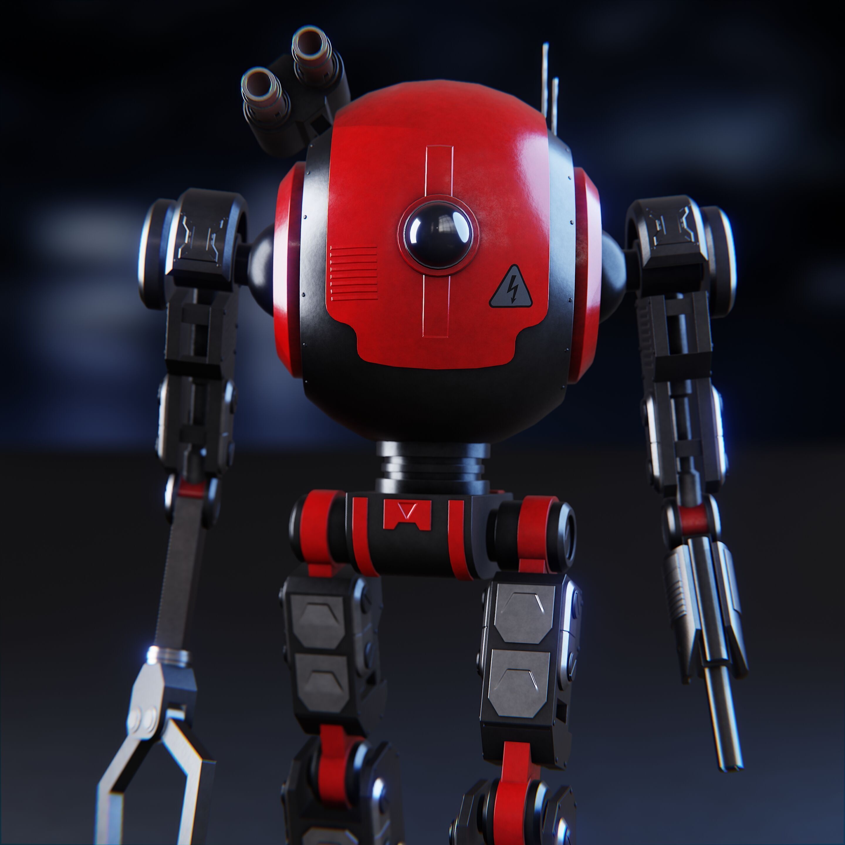 Sci-Fi Combat Robot  3D model_9