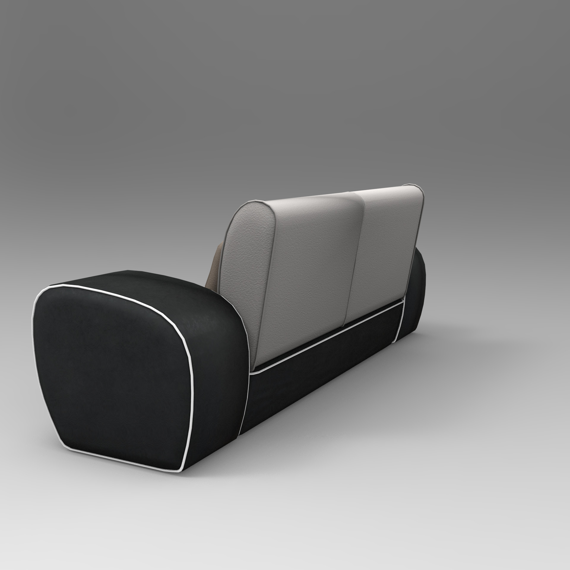 sofa leather cinema 3D model_2