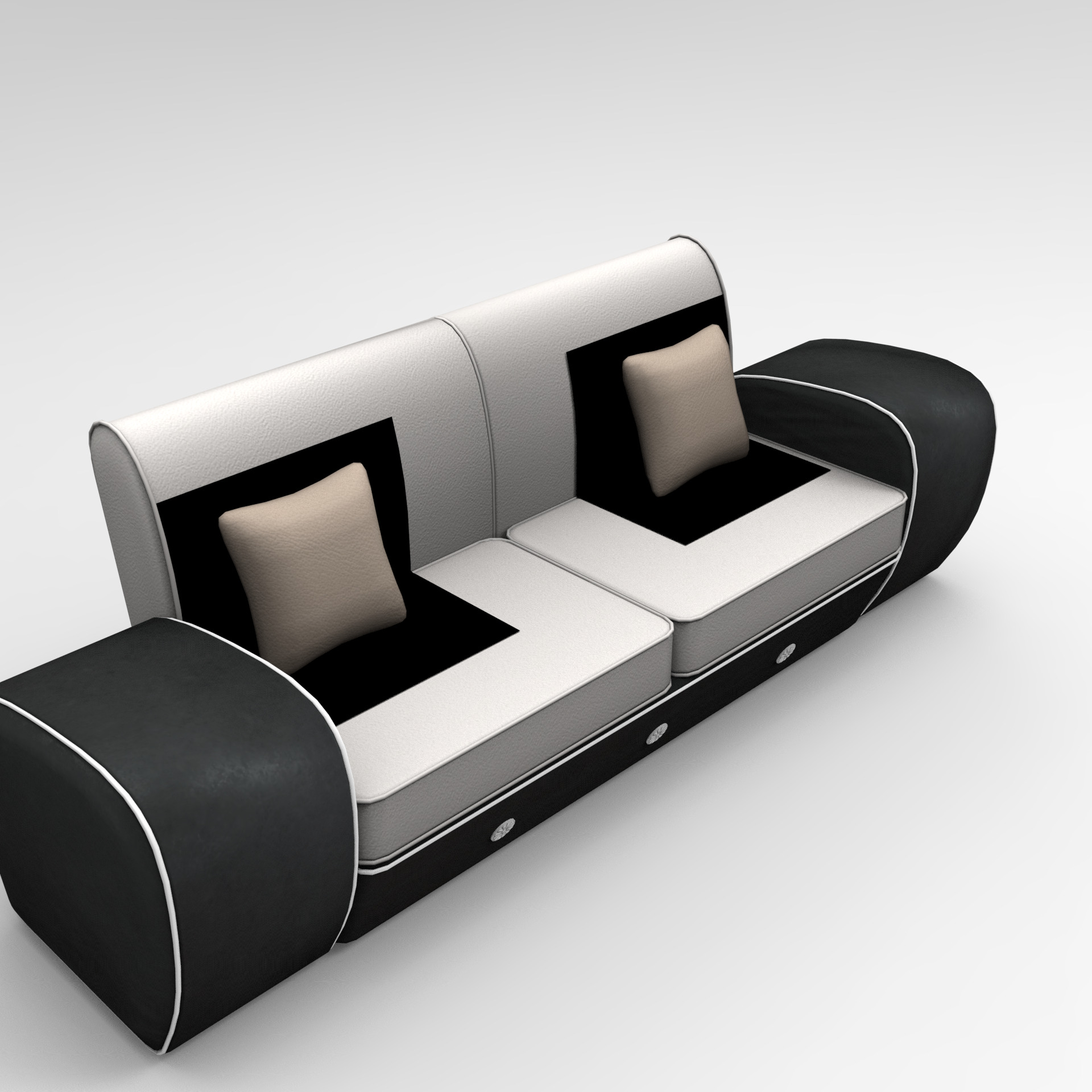 sofa leather cinema 3D model_1