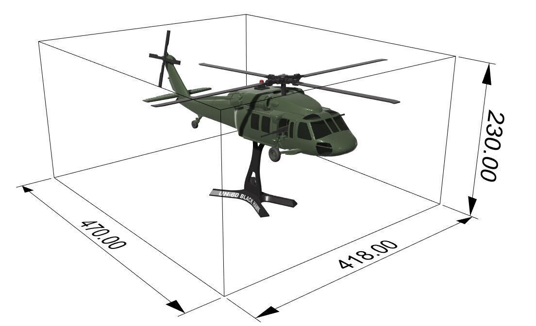 UH-60 Black Hawk 3D print model_2