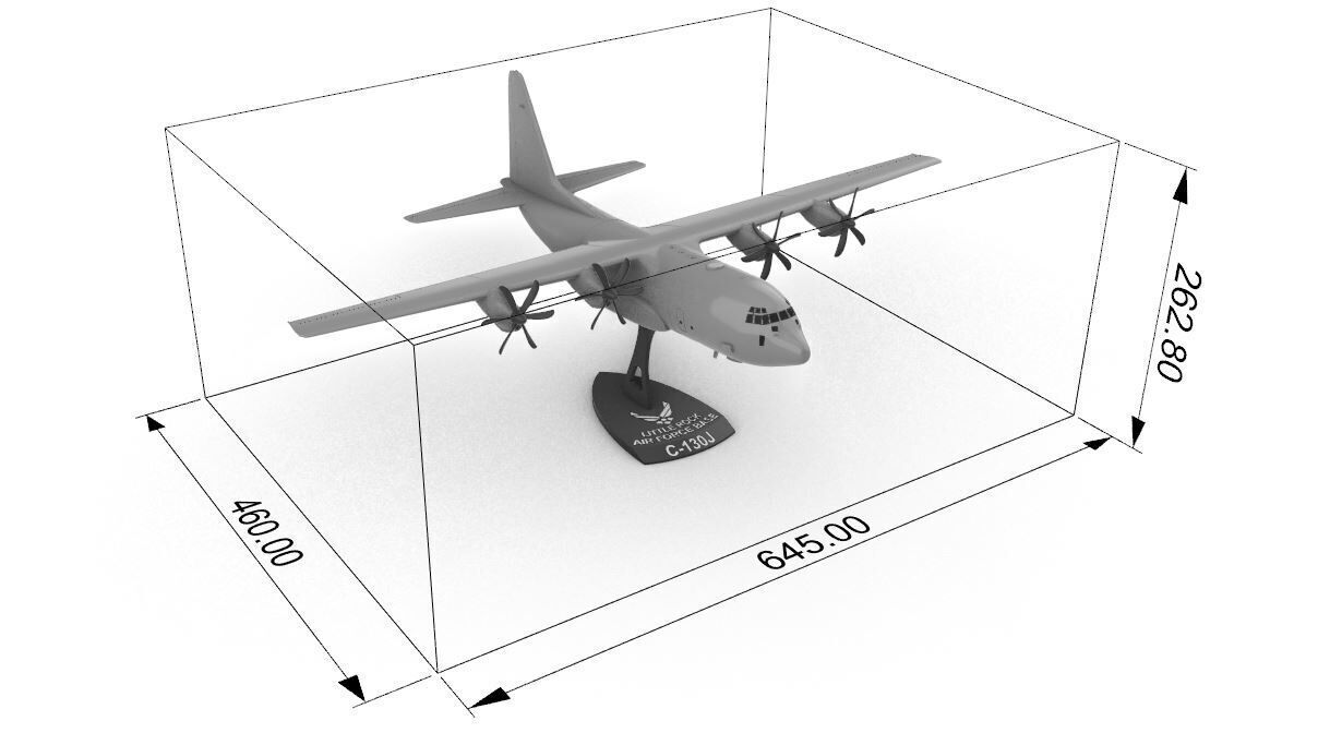 C-130J  3D print model_1