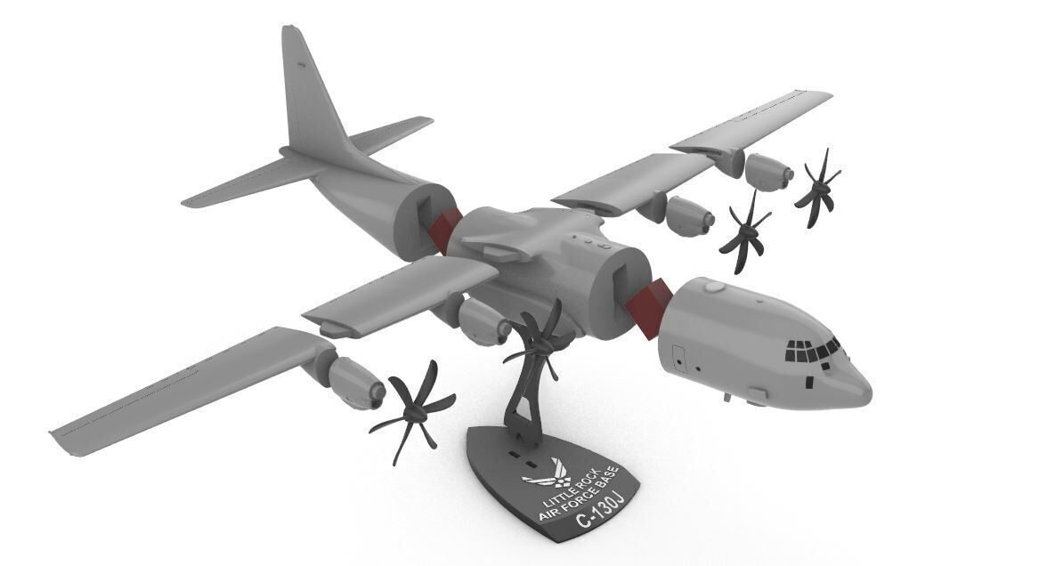 C-130J  3D print model_9