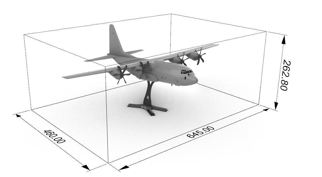 C-130J  3D print model_3