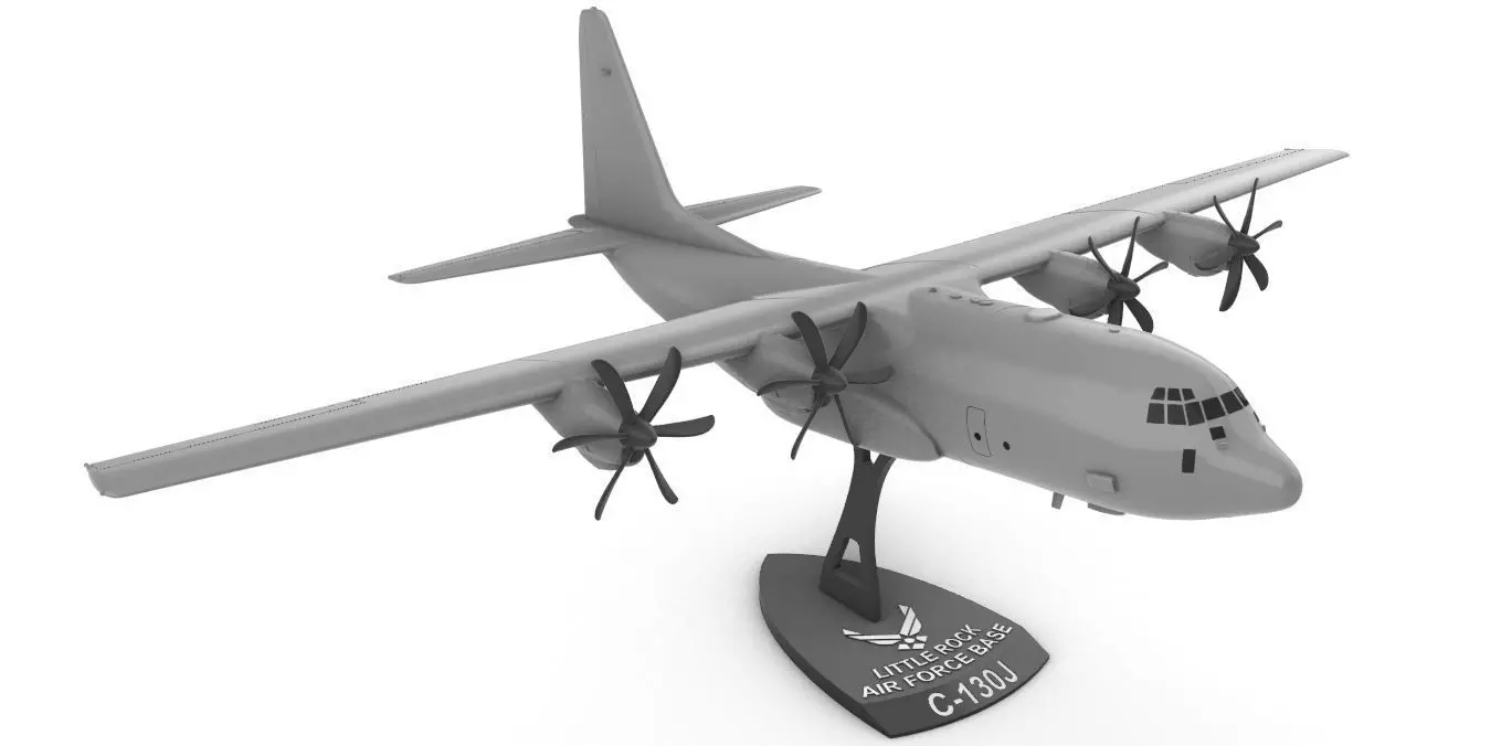 C-130J  3D print model_0