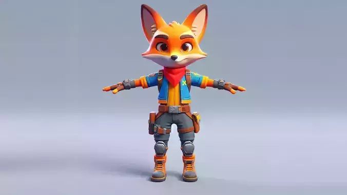 Fox Adventure  3D Character Model