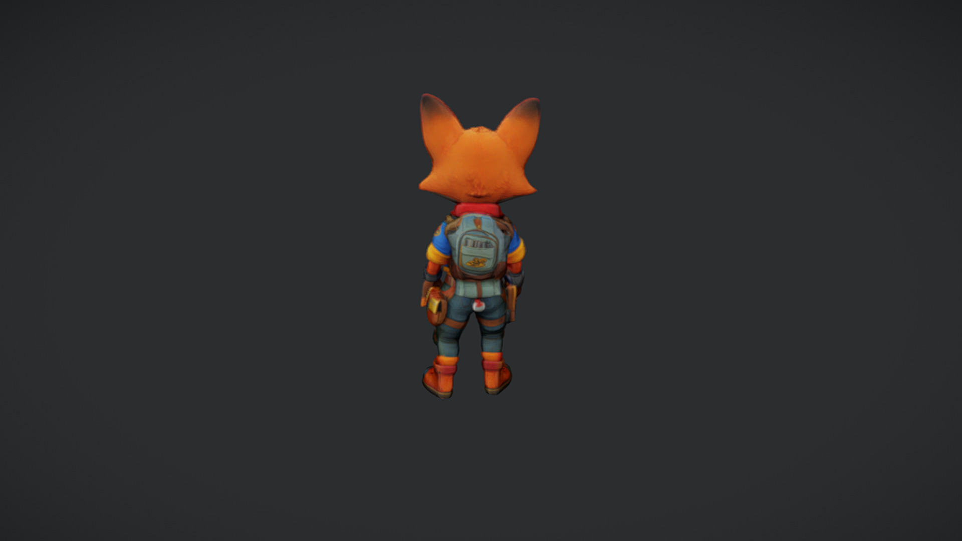 Fox Adventure 3D Character Model Low-poly 3D model_1