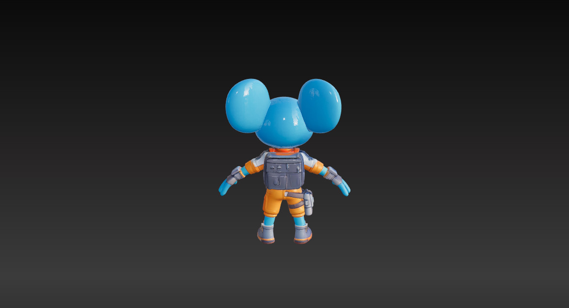Mouse  3D Character Low-poly 3D model_2