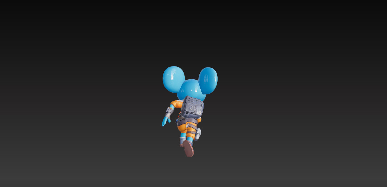 Mouse  3D Character Low-poly 3D model_3