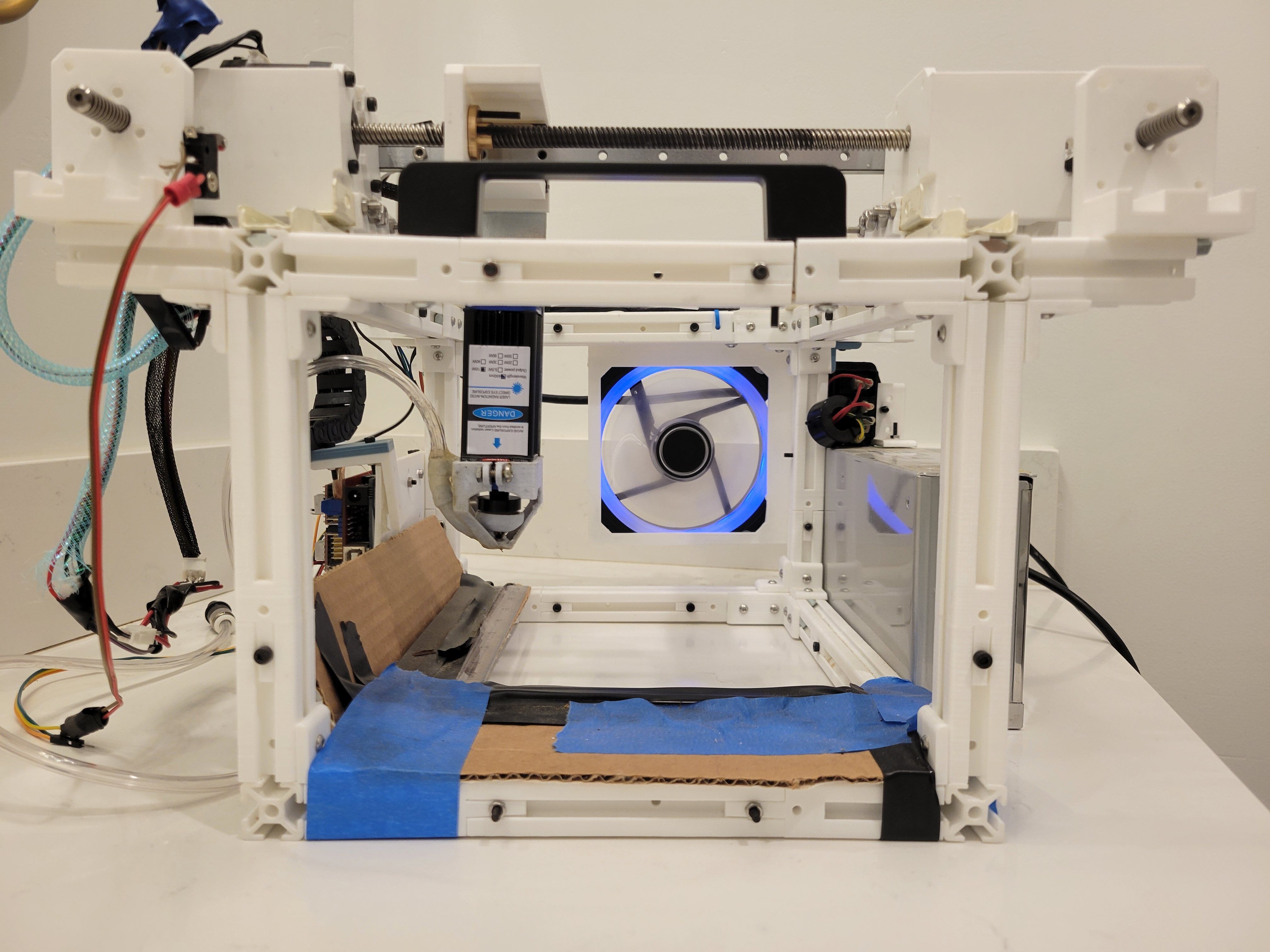 Modular DIY Laser Cutter Frame  3D Printable Parts PLA Optimized 3D print model_6