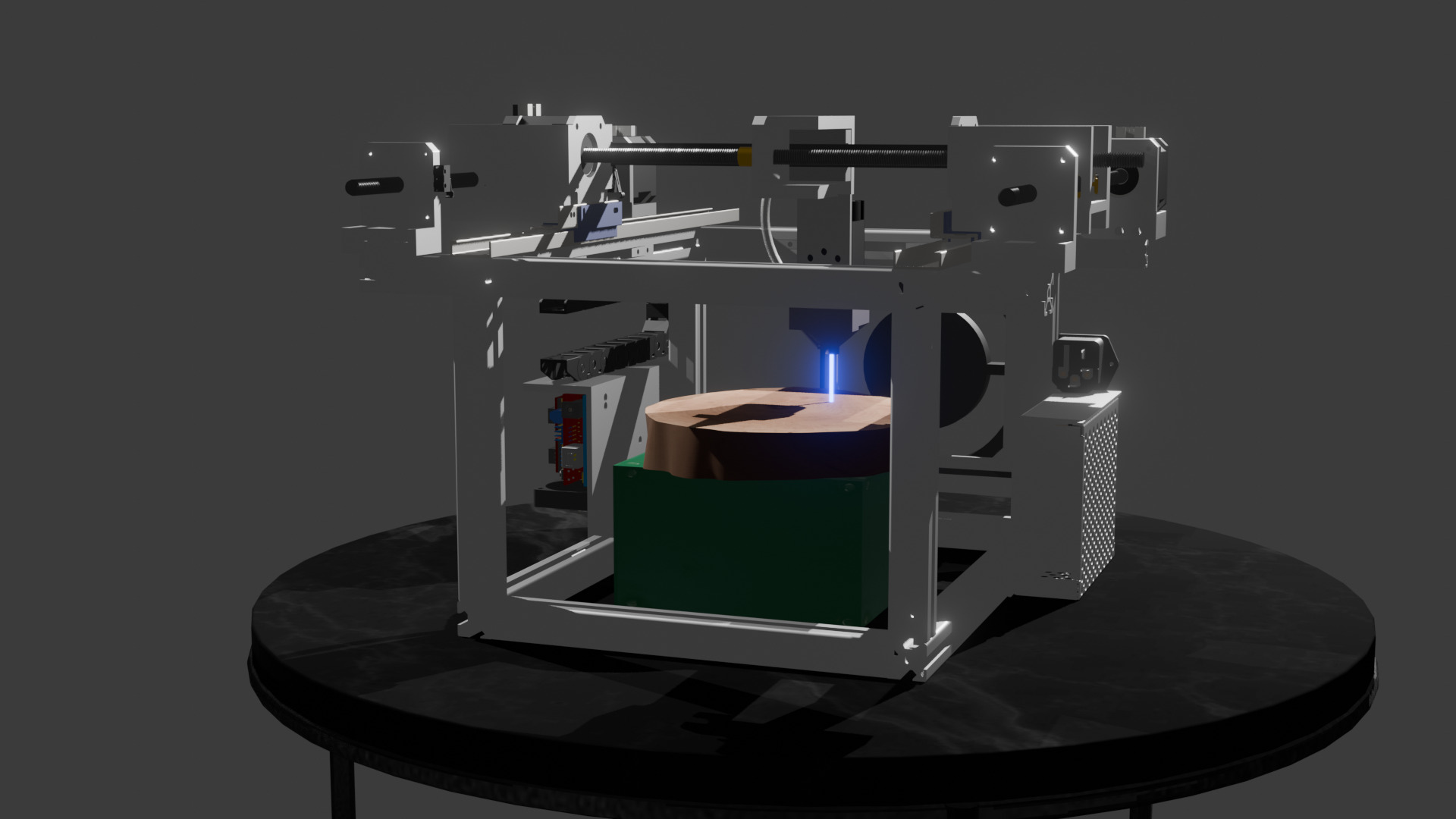 Modular DIY Laser Cutter Frame  3D Printable Parts PLA Optimized 3D print model_2