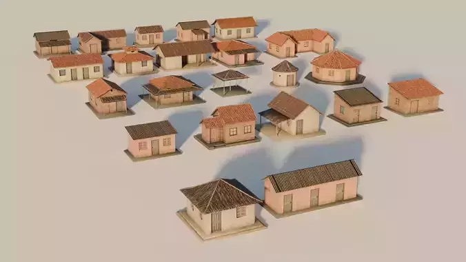 Rural Village House Set