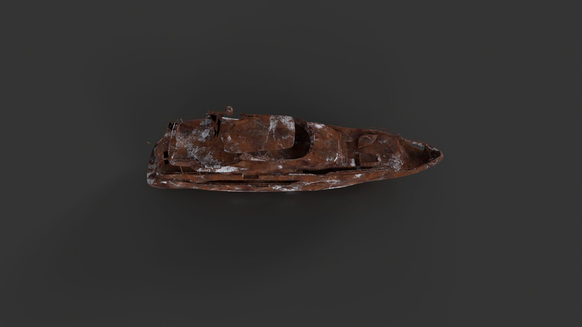 Shredded Scrap Yacht Low-poly 3D model_9