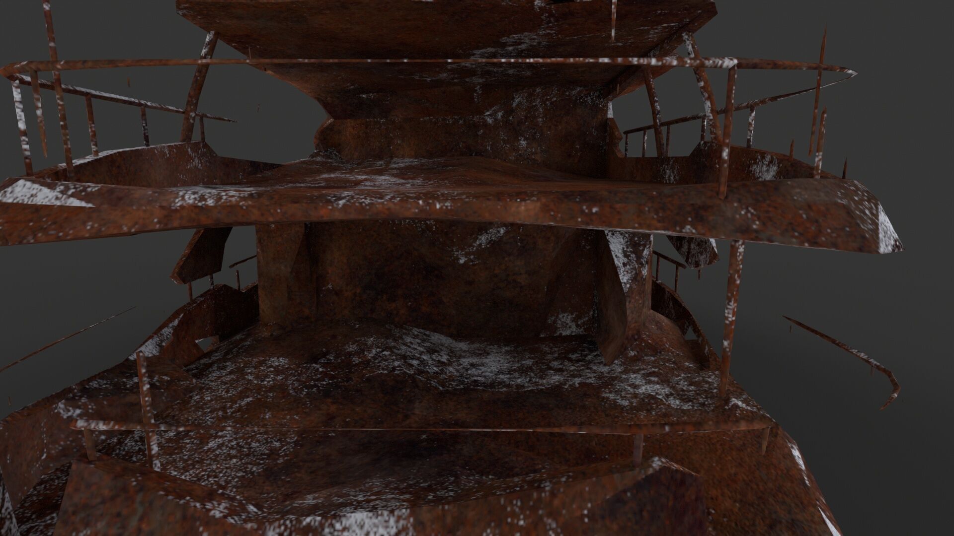 Shredded Scrap Yacht Low-poly 3D model_6