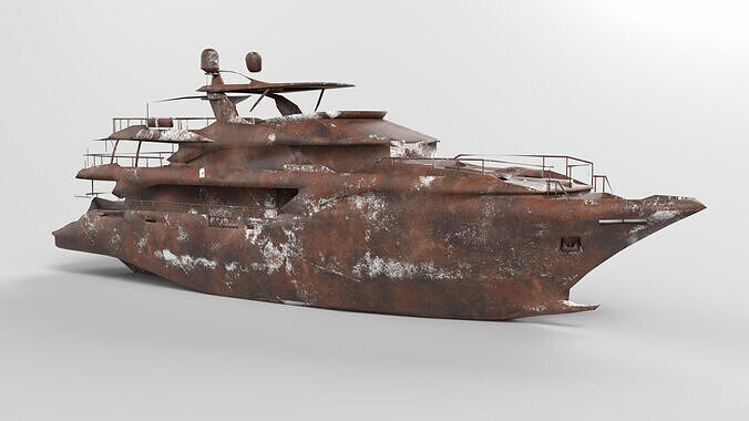 Shredded Scrap Yacht Low-poly 3D model