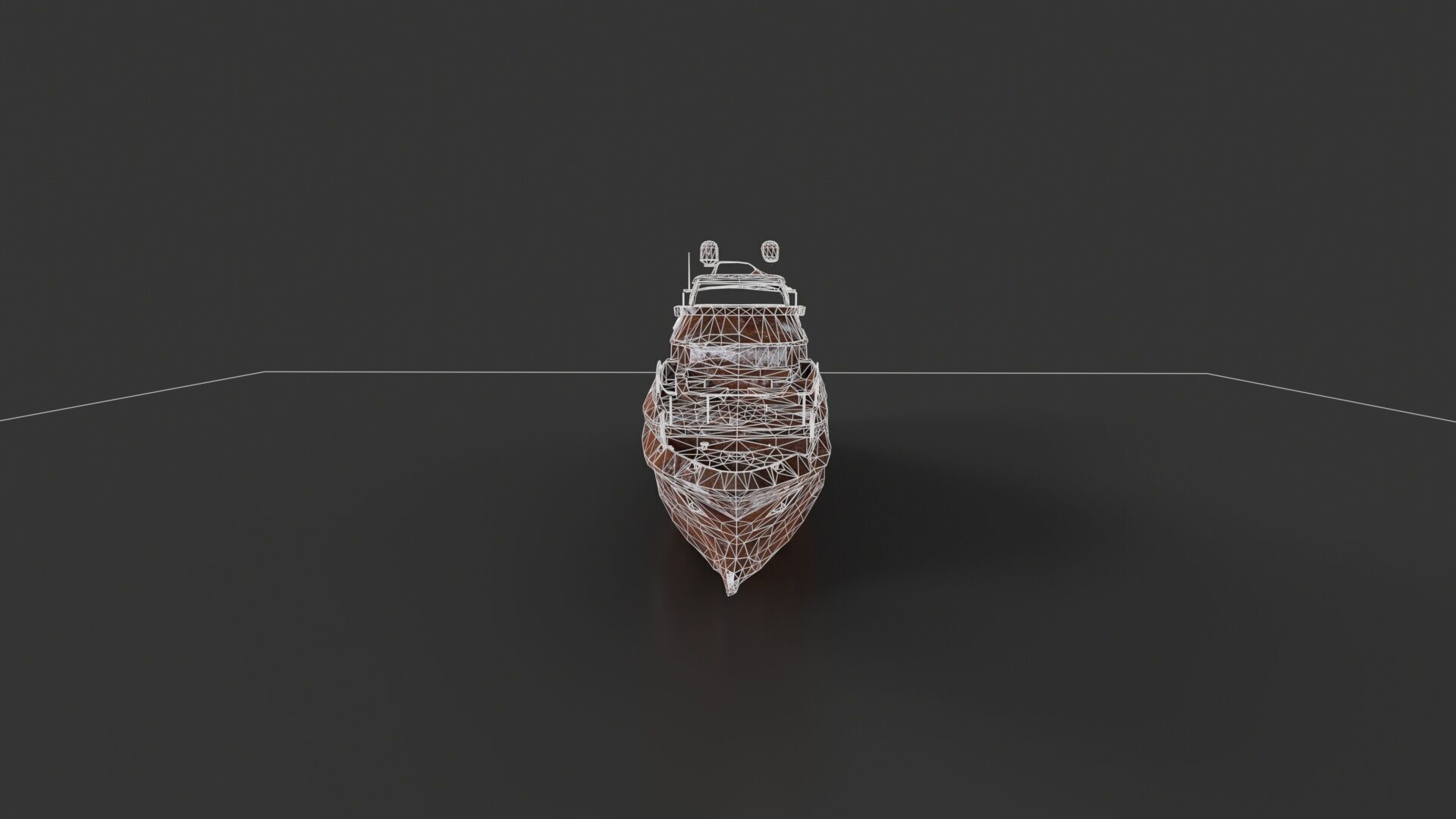 Shredded Scrap Yacht Low-poly 3D model_15