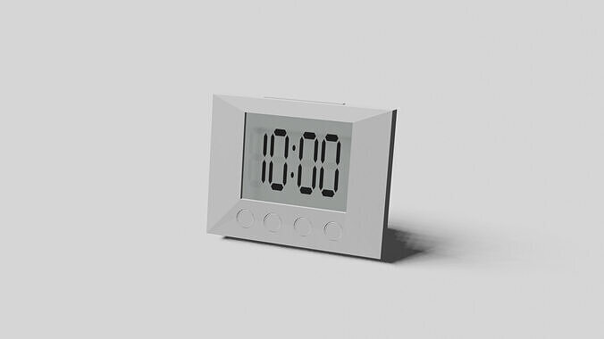 digital clock Free 3D model
