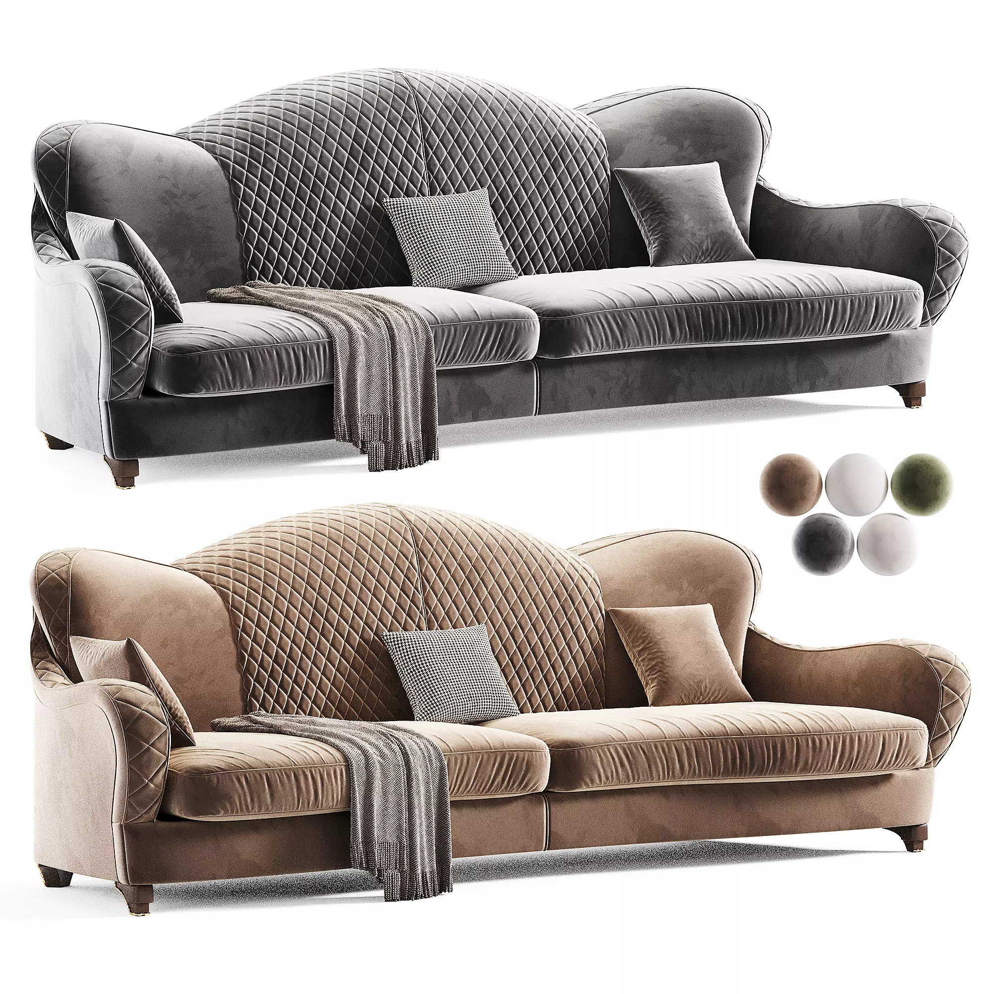 Rogan Gregory Sofa Low-poly 3D model_0