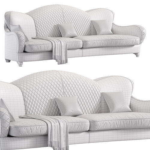 Rogan Gregory Sofa Low-poly 3D model 6