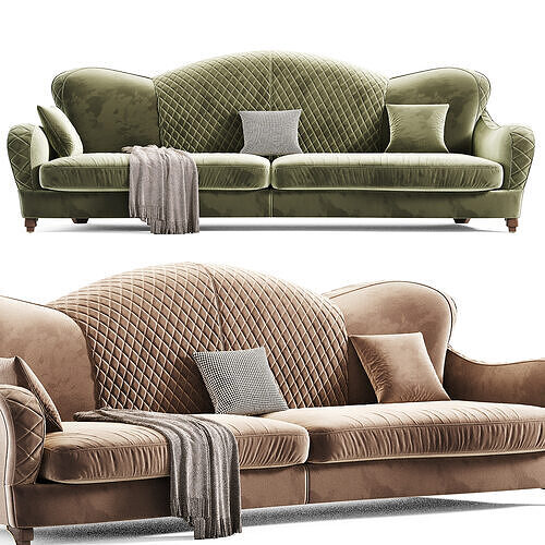 Rogan Gregory Sofa Low-poly 3D model 5