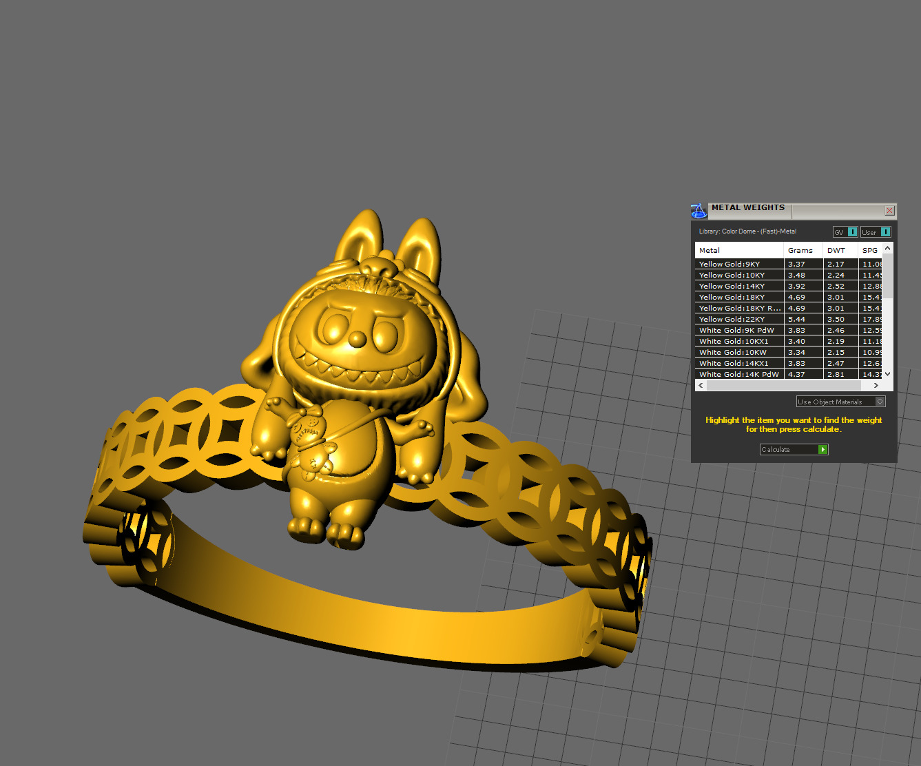 LABUBU COIN RINGS COMBO OF 18 CUTE VERSION 2 3D print model_10