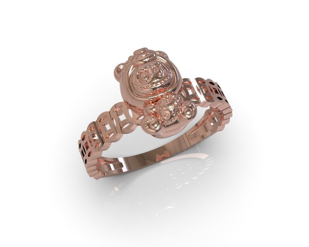 LABUBU COIN RINGS COMBO OF 18 CUTE VERSION 2 3D print model_3