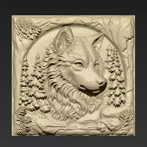 Wolf Head A115 3D print model