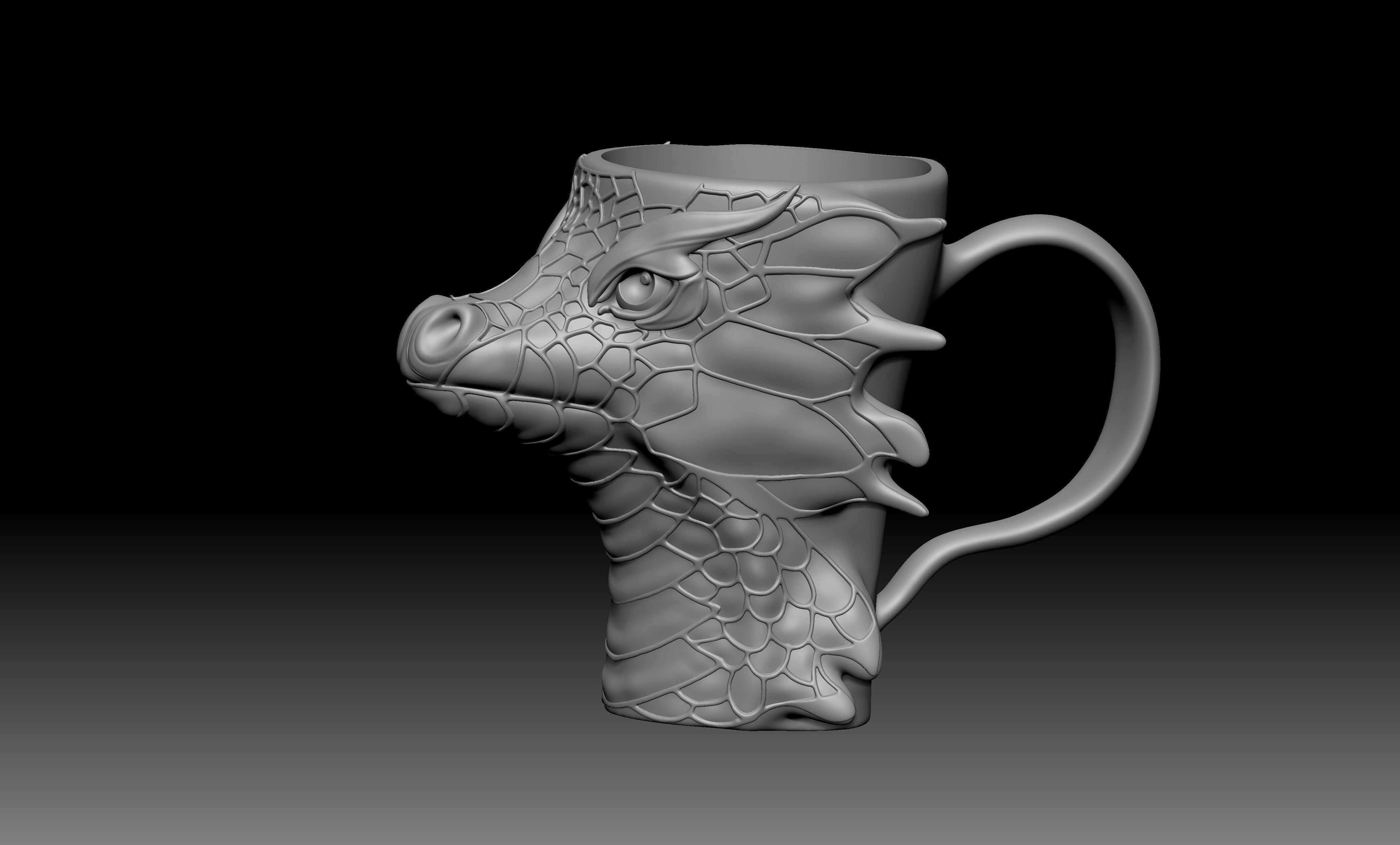 dragon cup 3d printable 3D print model_3
