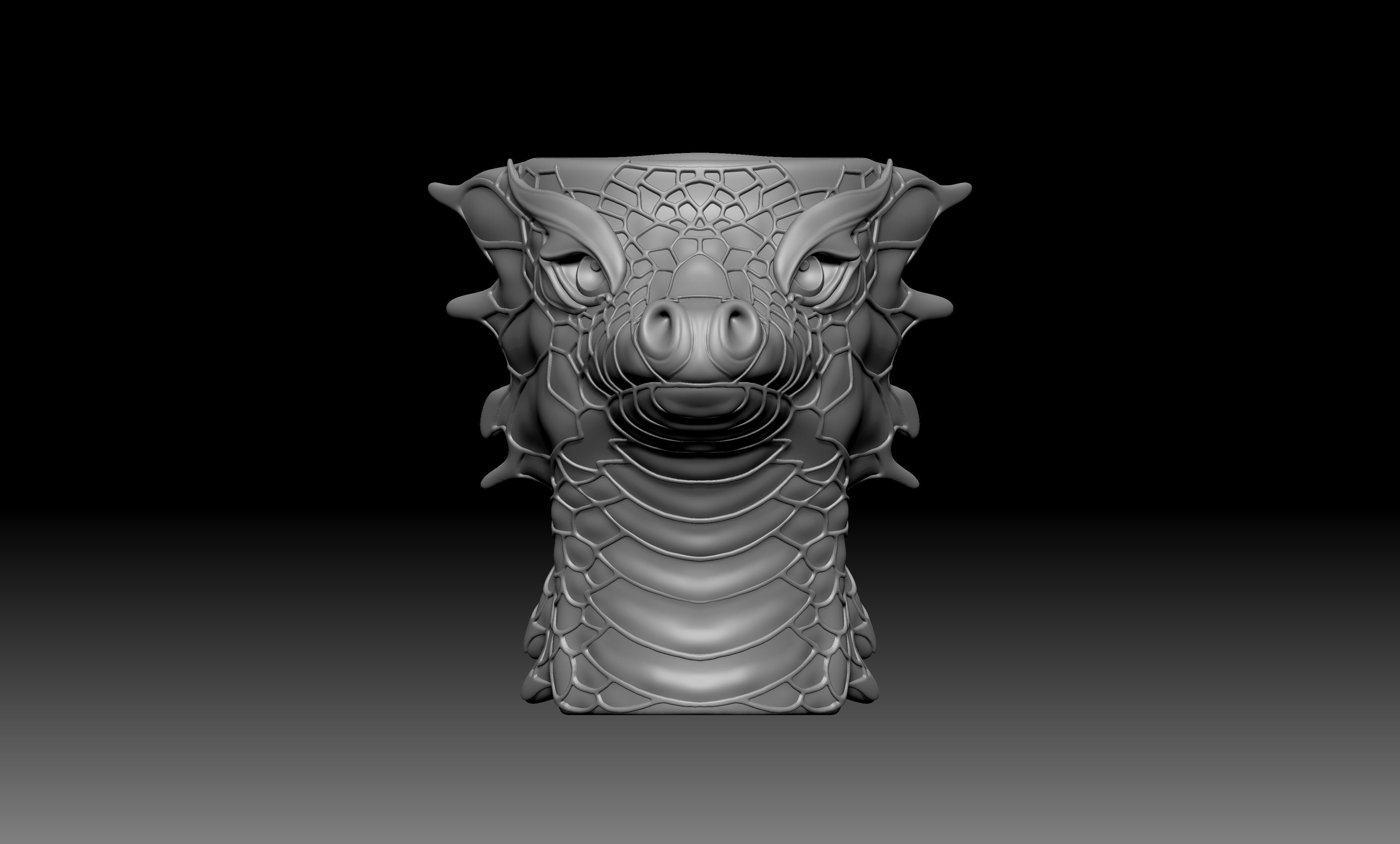 dragon cup 3d printable 3D print model_4