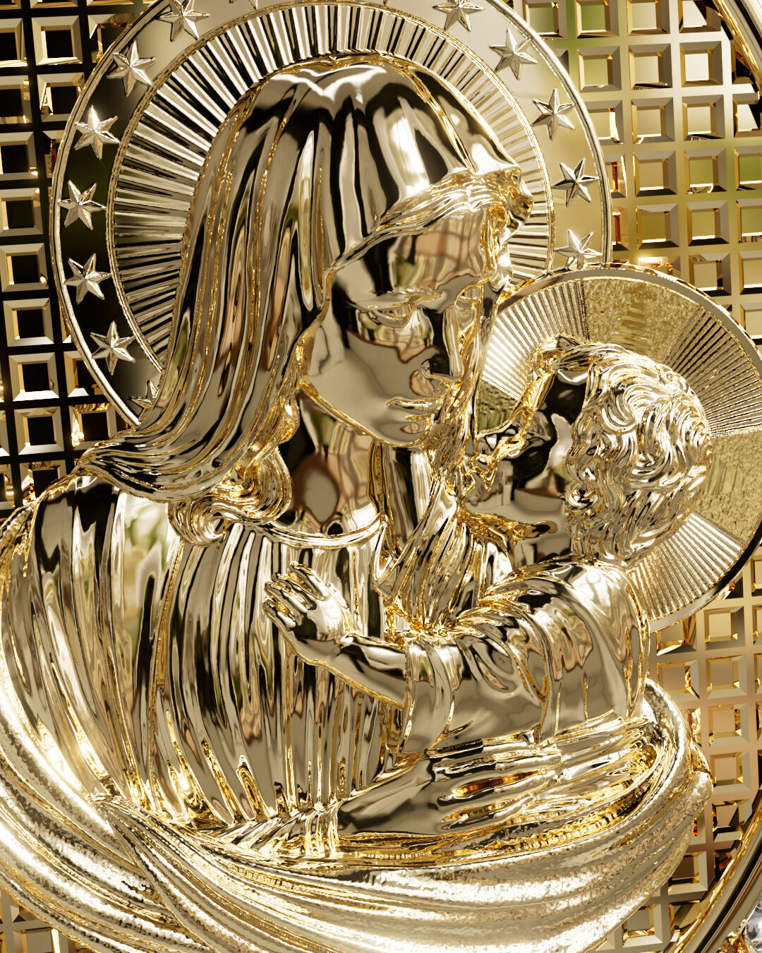 Virgen de fatima 3D print model_1