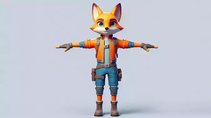Fox Explorer  3D Character Model