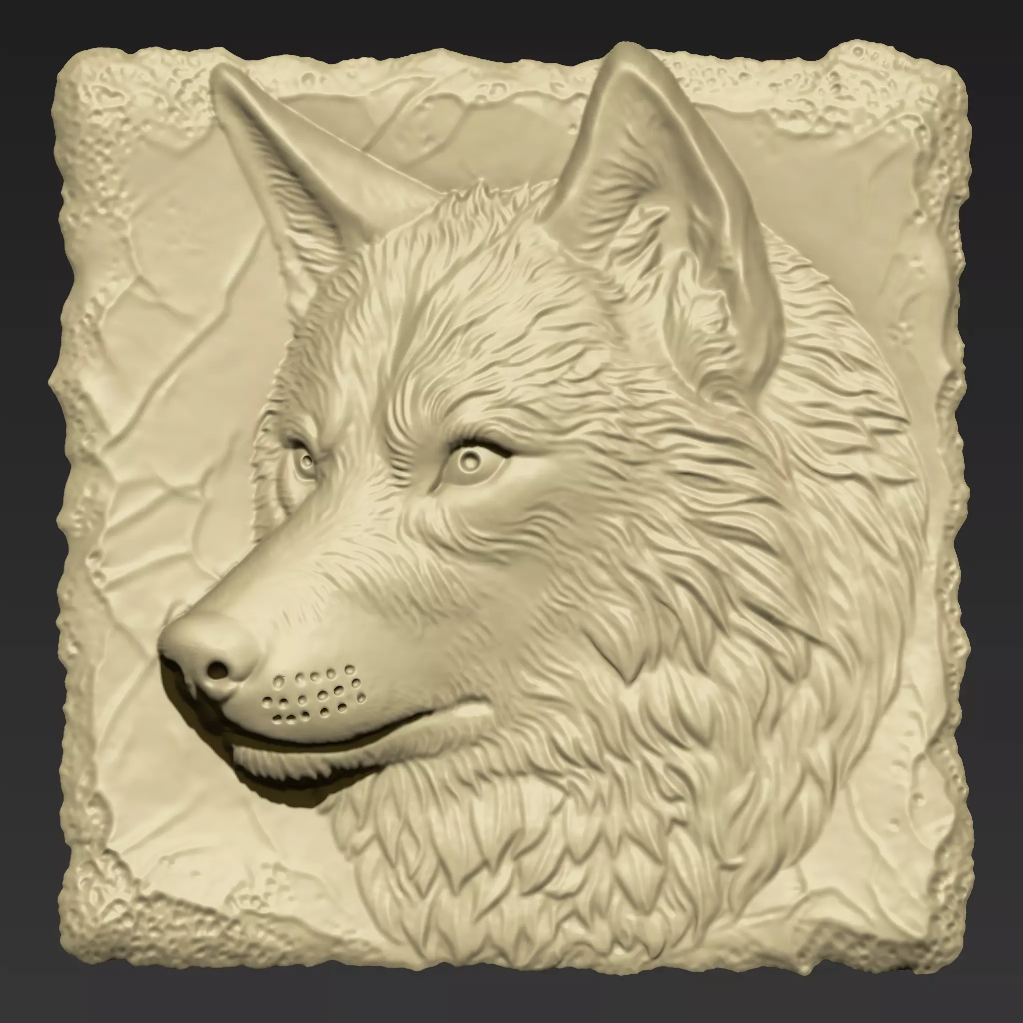 Wolf Head A121 3D print model
