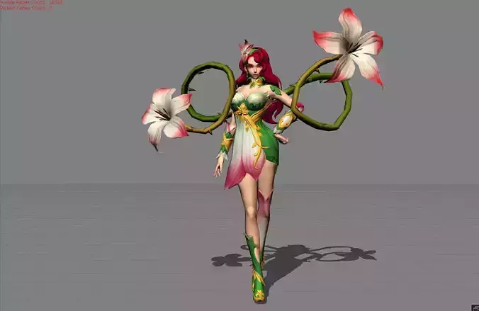 Esmeralda Poison Vine Low-poly 3D model
