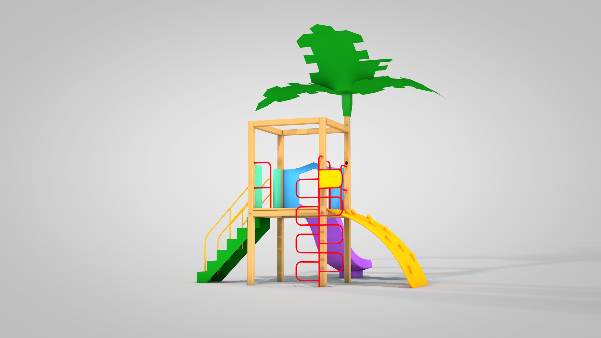 Playground Tree 3D model_8
