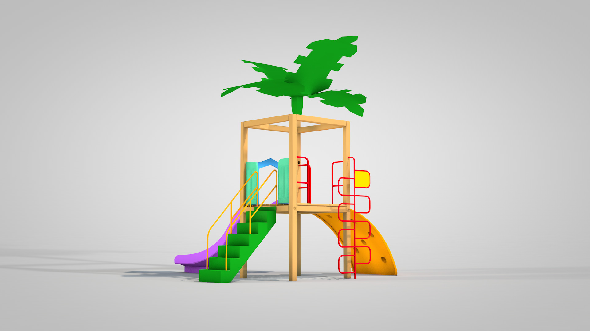 Playground Tree 3D model_7