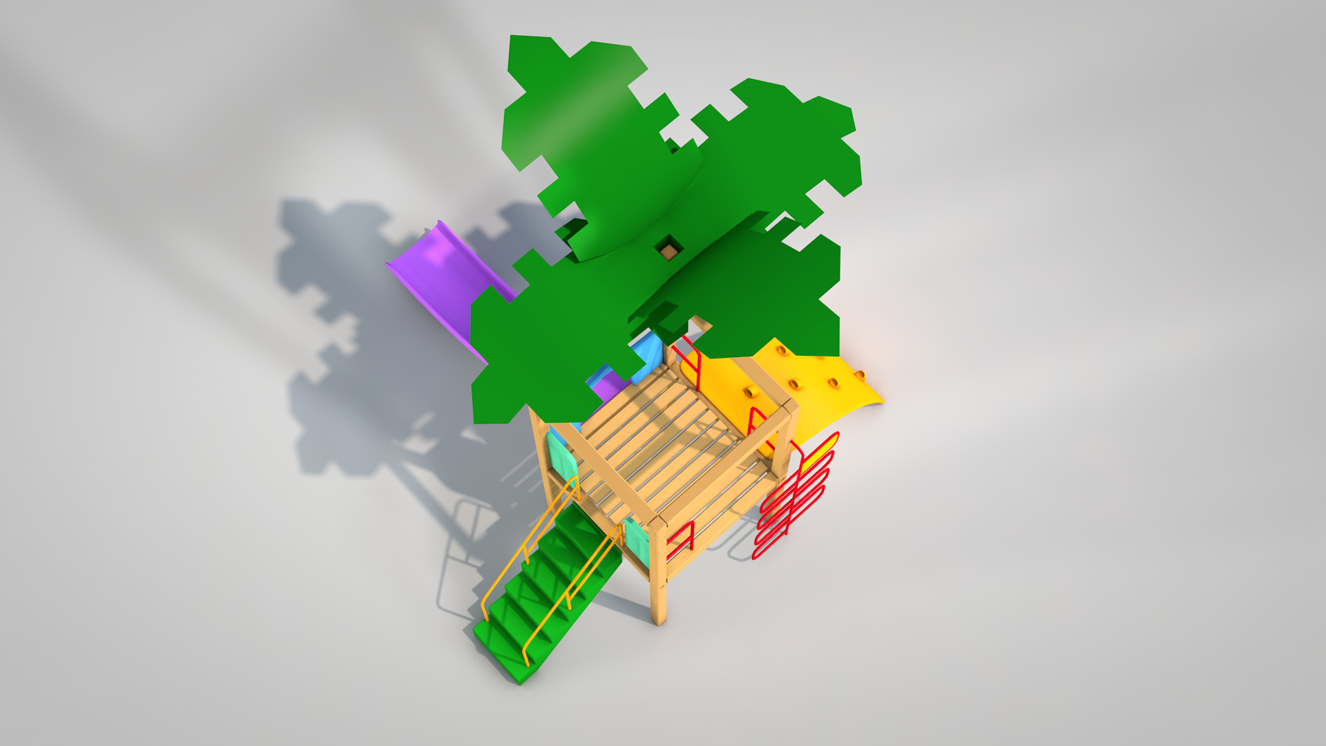Playground Tree 3D model_11